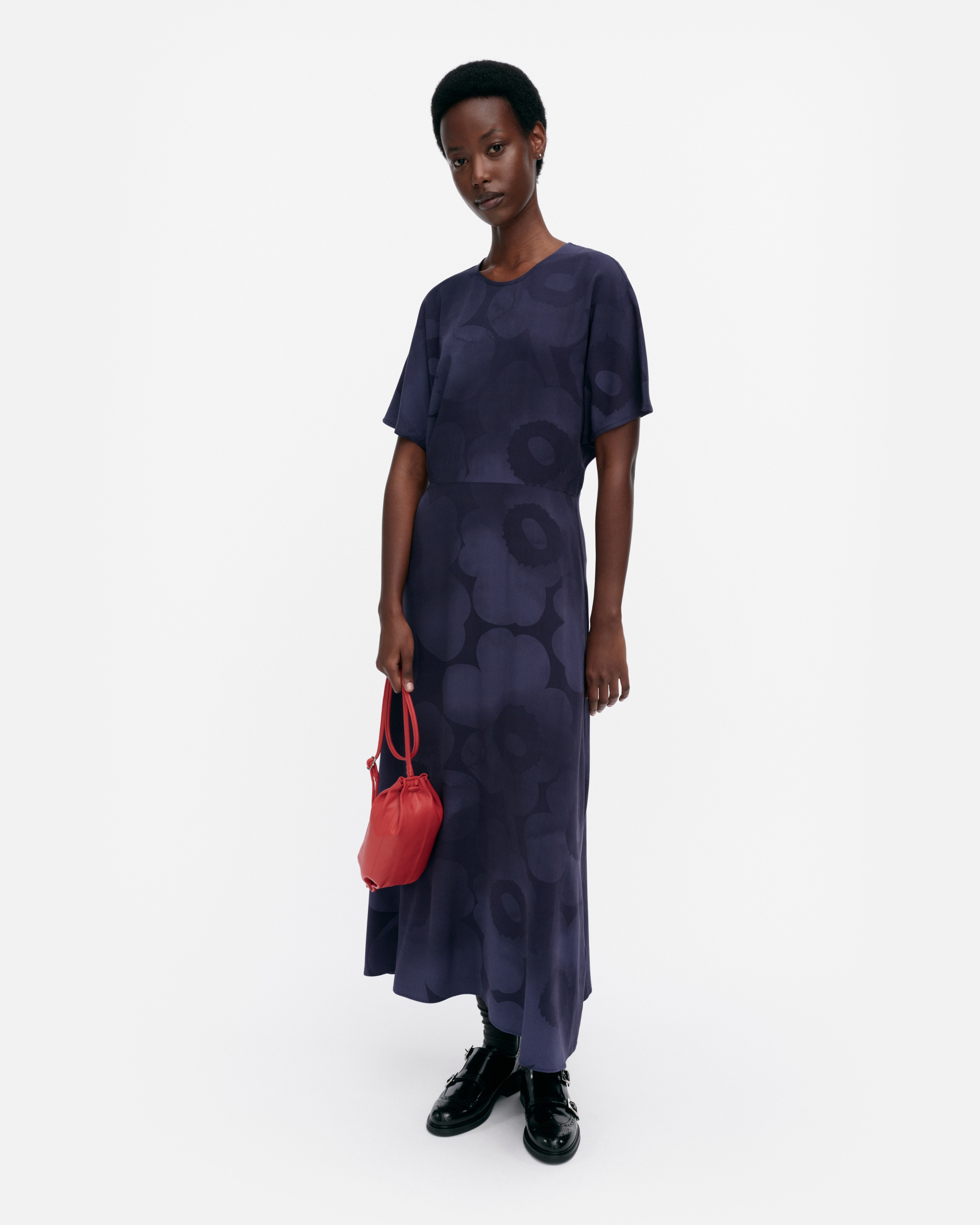 Heleä Akvarelli Unikko, Kleid, Dunkelblau, Blau,