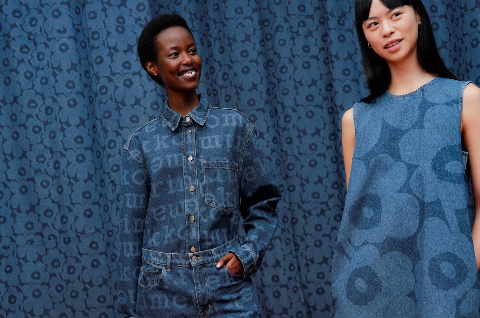 Models wearing Marimekko Maridenim.