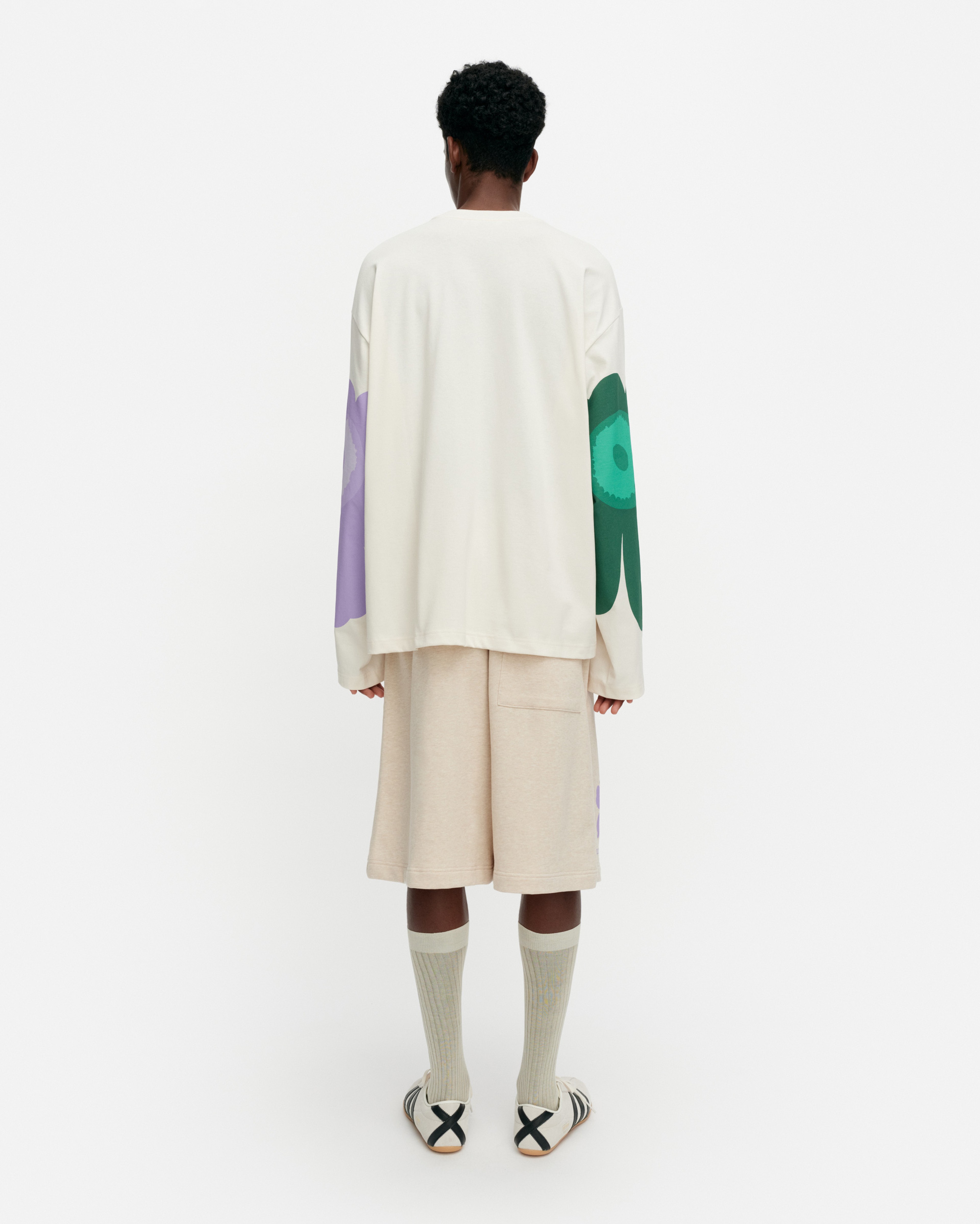 Siksak Unikko Placement, Kioski shirt, off white, lilac, green,