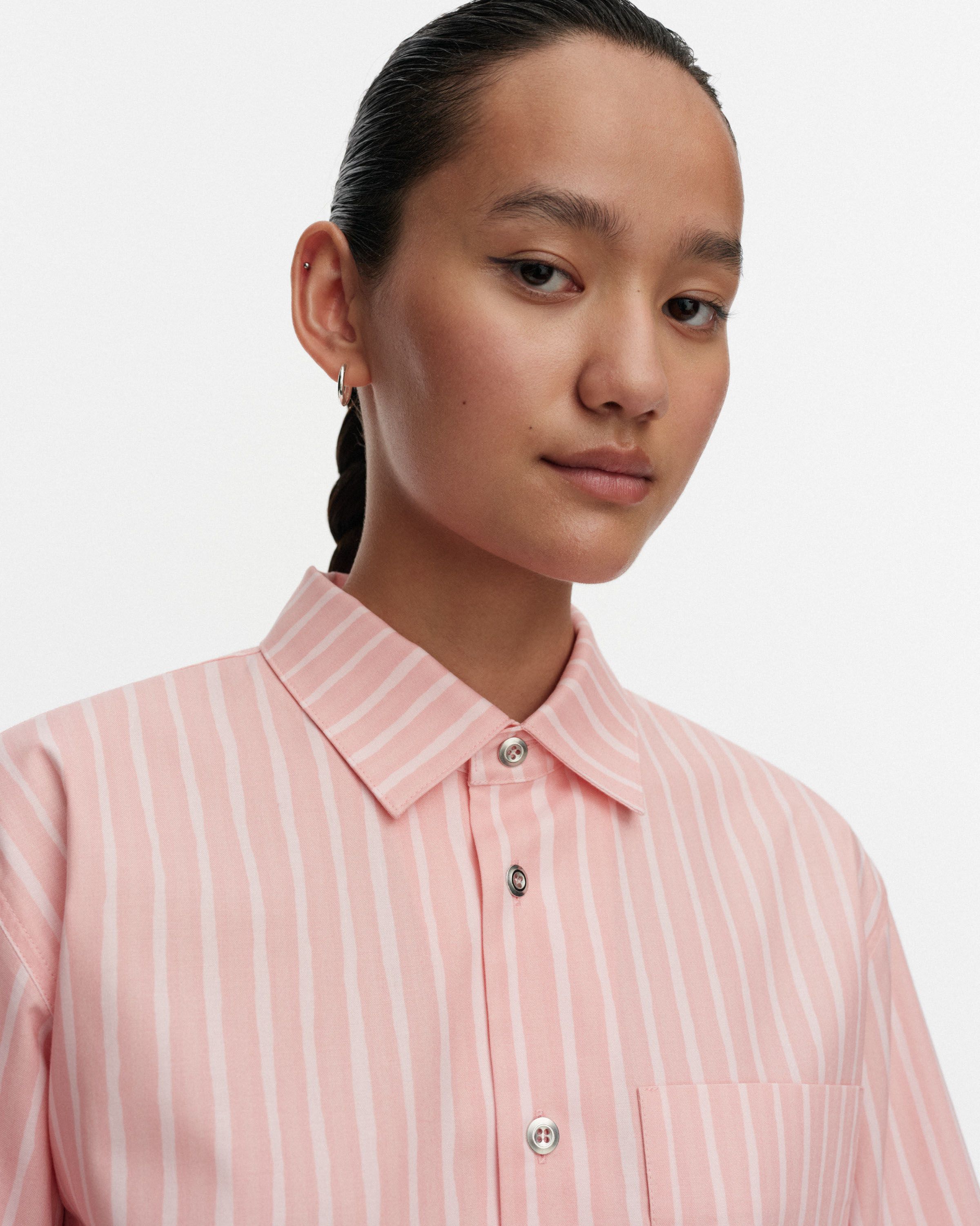 Jokapoika Kioski cotton shirt light pink, light pink | Marimekko