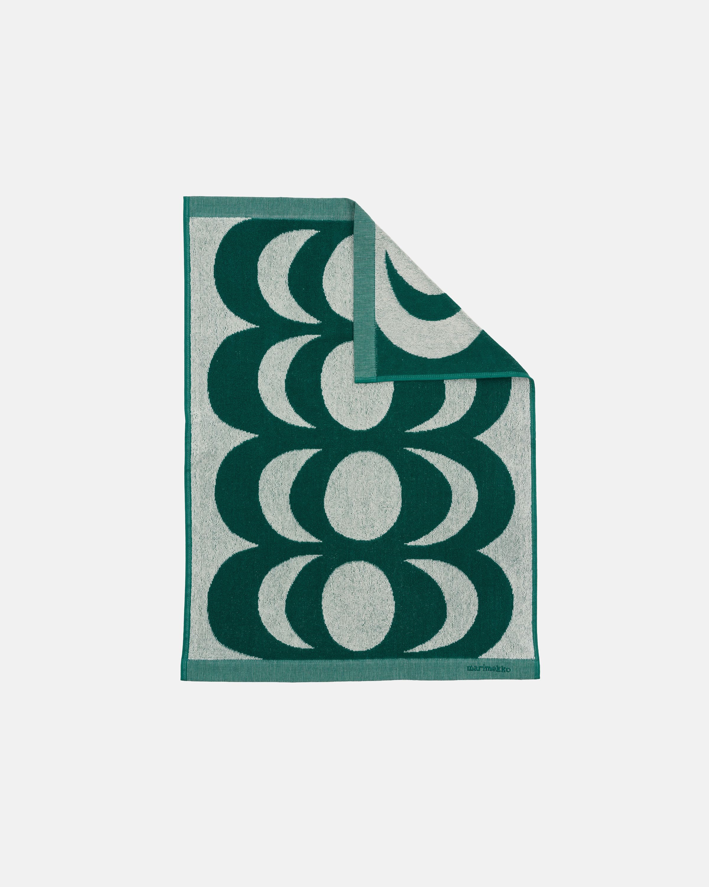 マリメッコ　Marimekko　タオルケット　バスタオル　カイヴォKaivo Kaivo Hand towel 50x70 cm off white, emerald | Marimekko