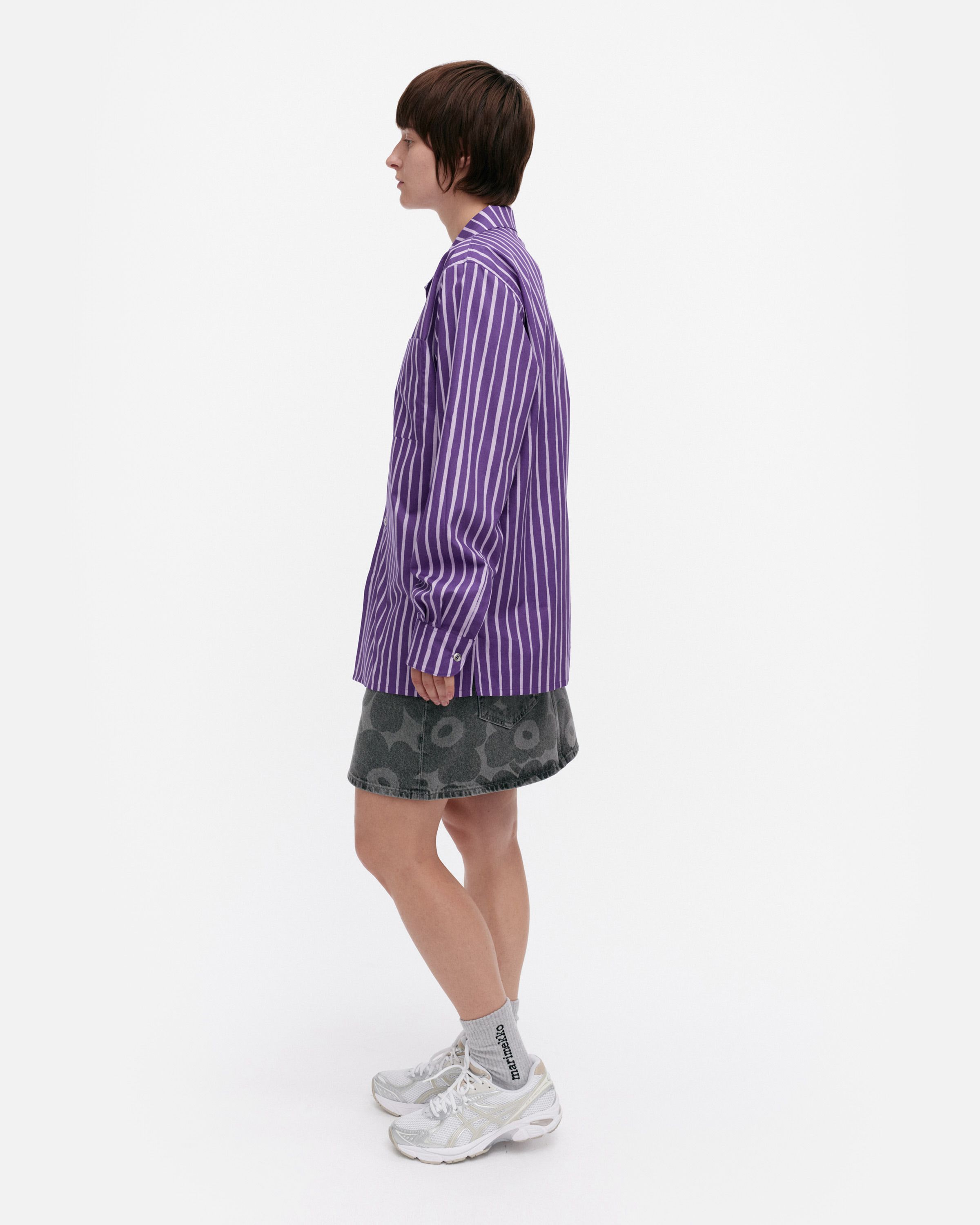 パーカー・フーディ IONSEOUL Embo balloon striped shirt Striped poplin shirt, white | Sportmax