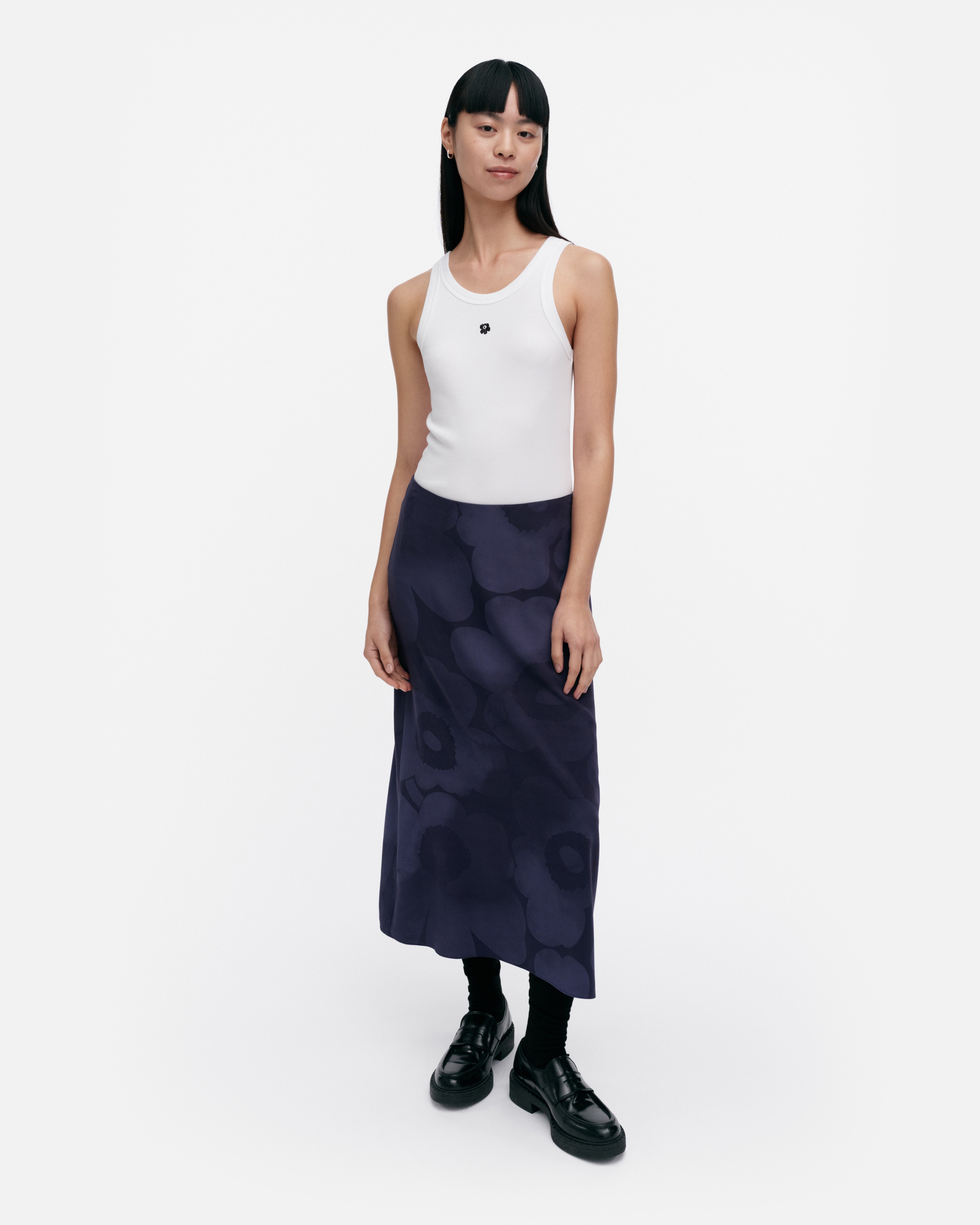 Korkeat Akvarelli Unikko, Skirt, dark blue, blue,