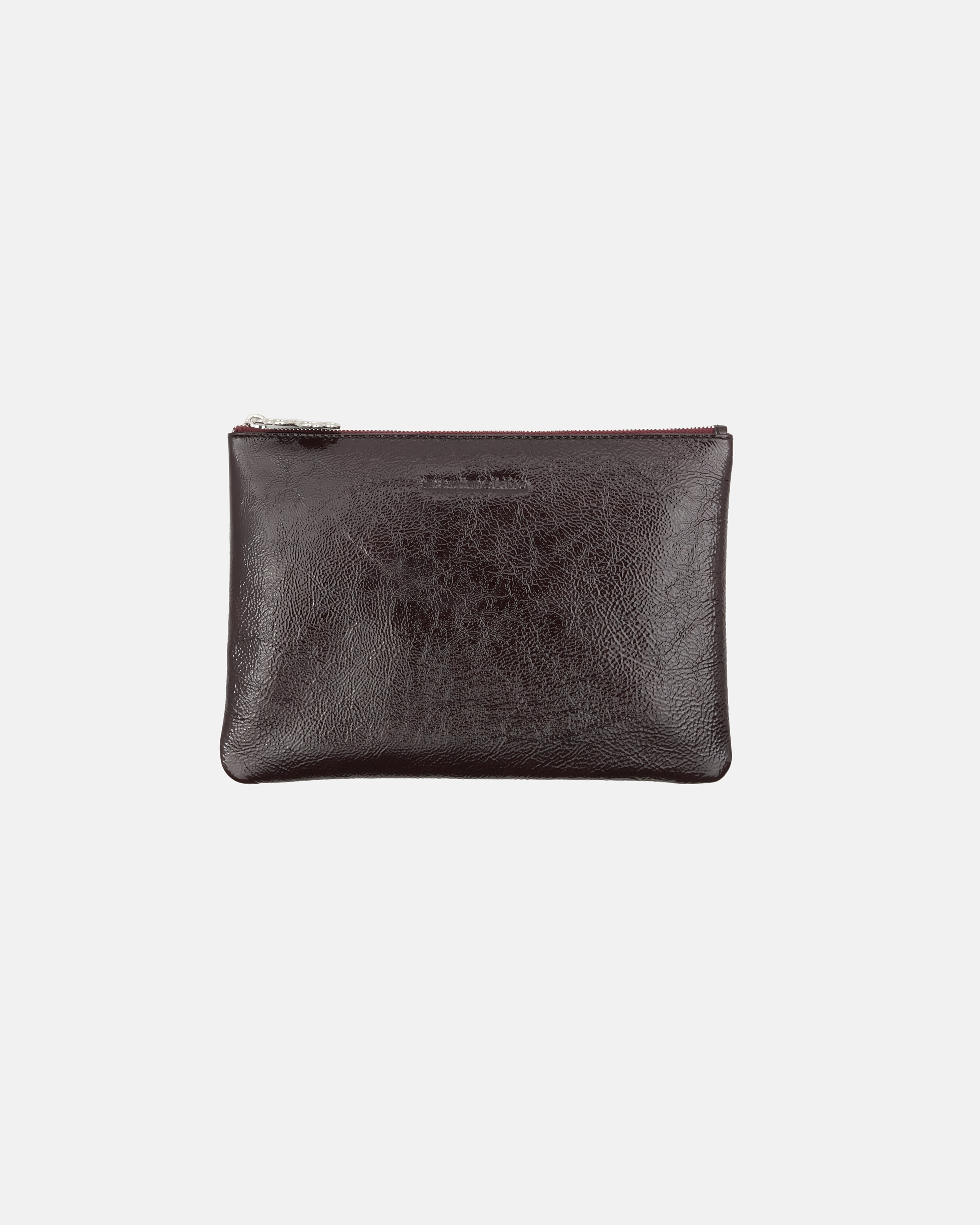 Large Pouch Bag Patent, Tasche, dunkles Weinrot,