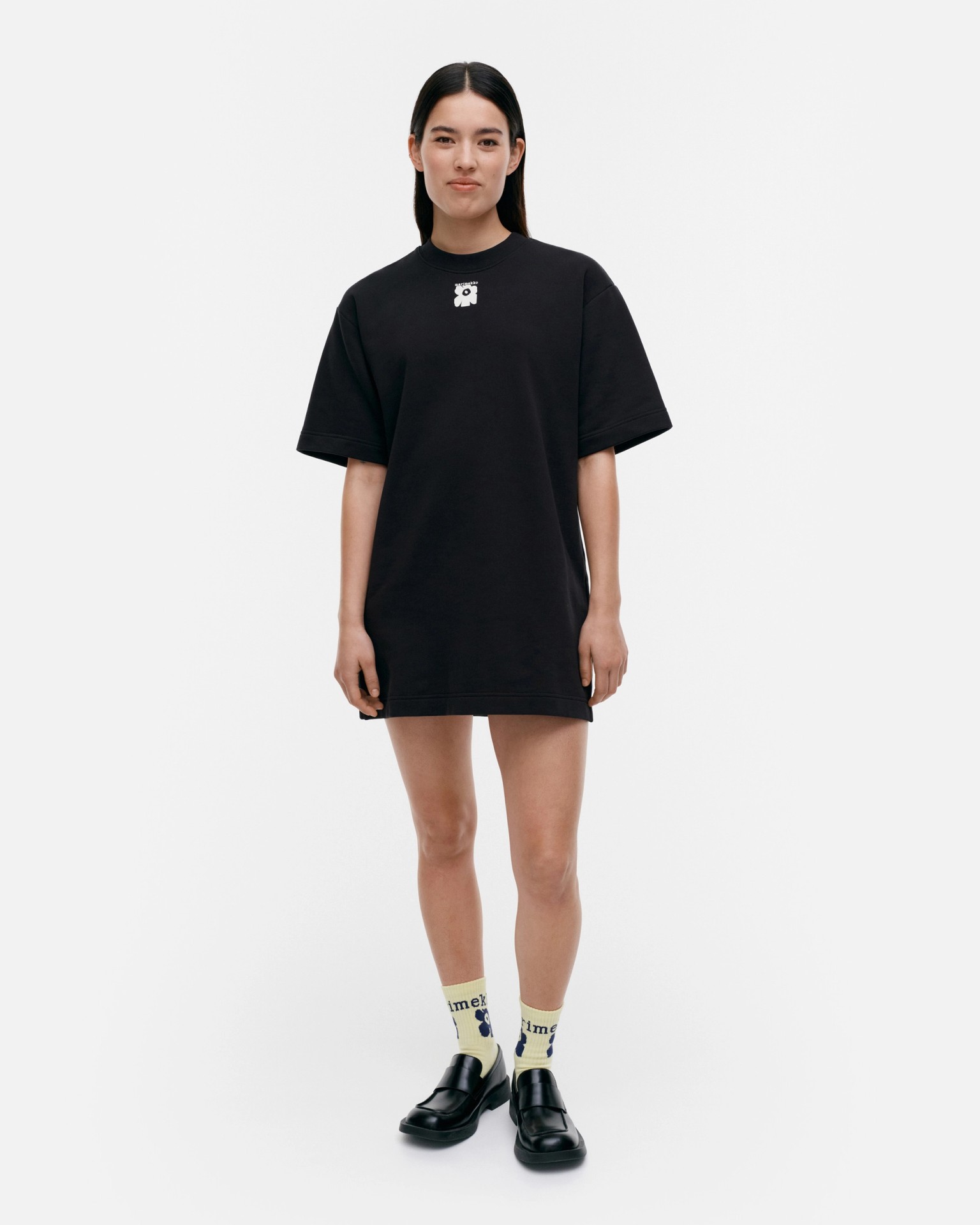 Laser Unikko Placement, Kioski t-shirt dress, black, off white,
