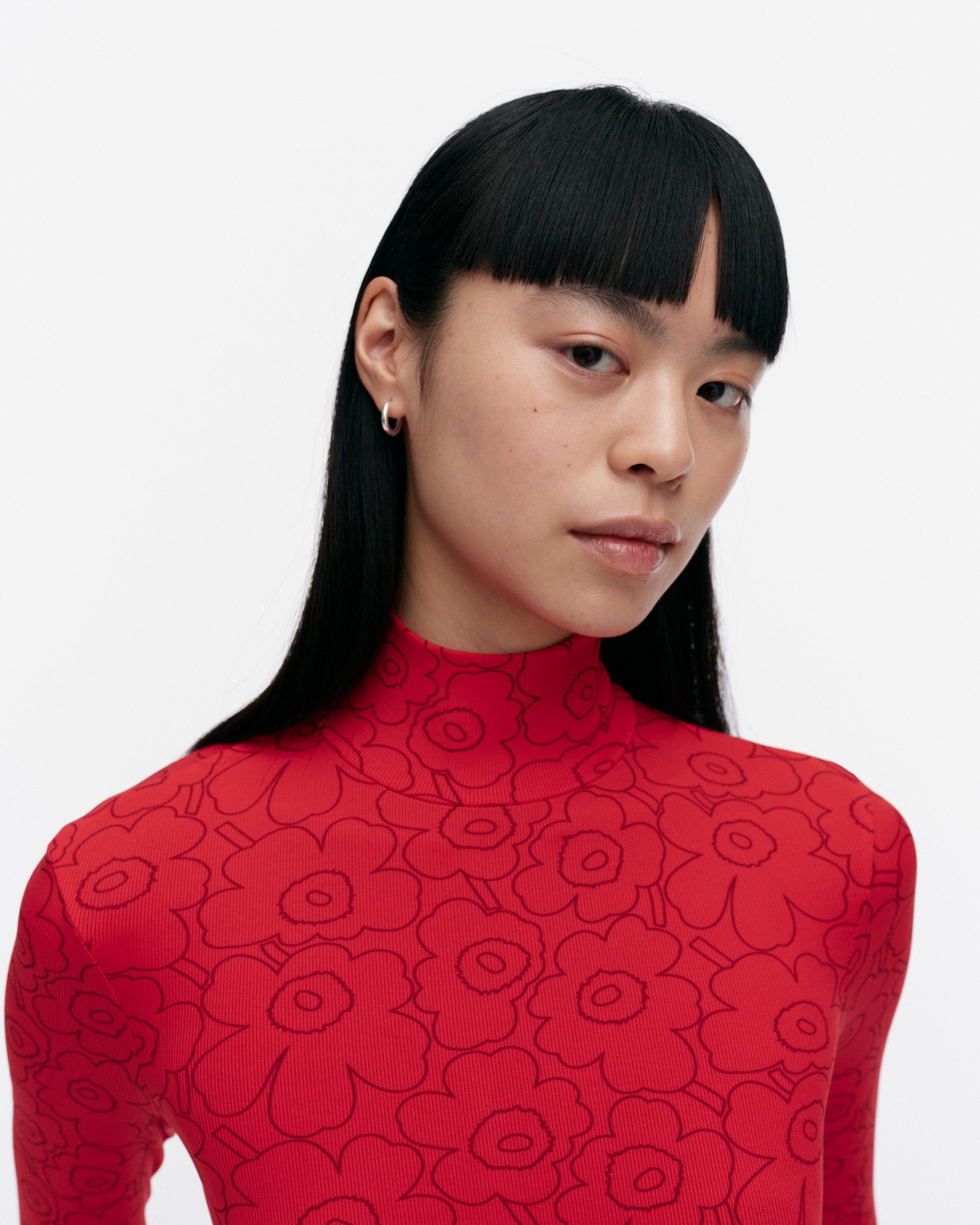 Solmia Piirto Unikko, Turtleneck shirt, red, wine red,