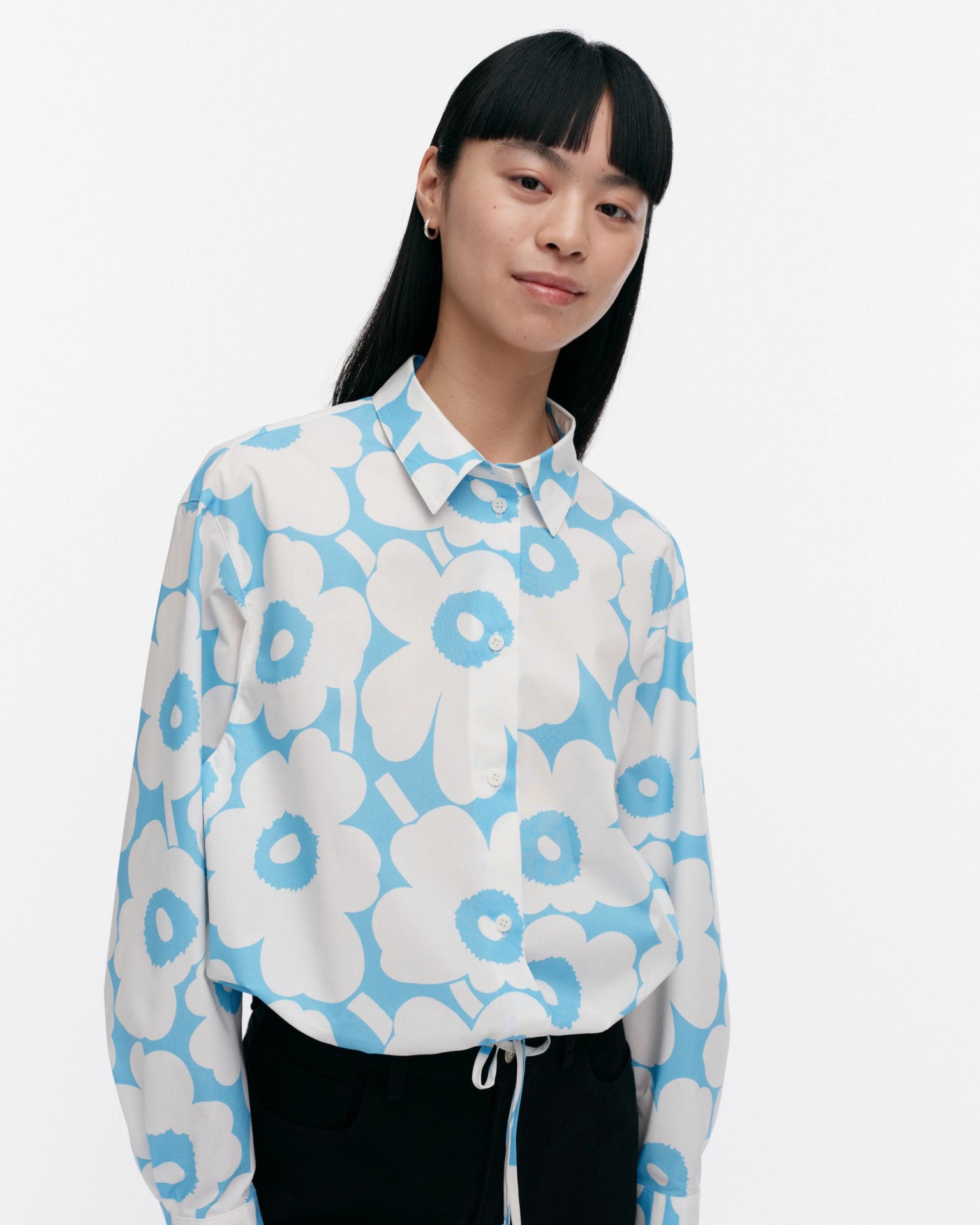 Rypytys Unikko, Blouse, blue, off white,