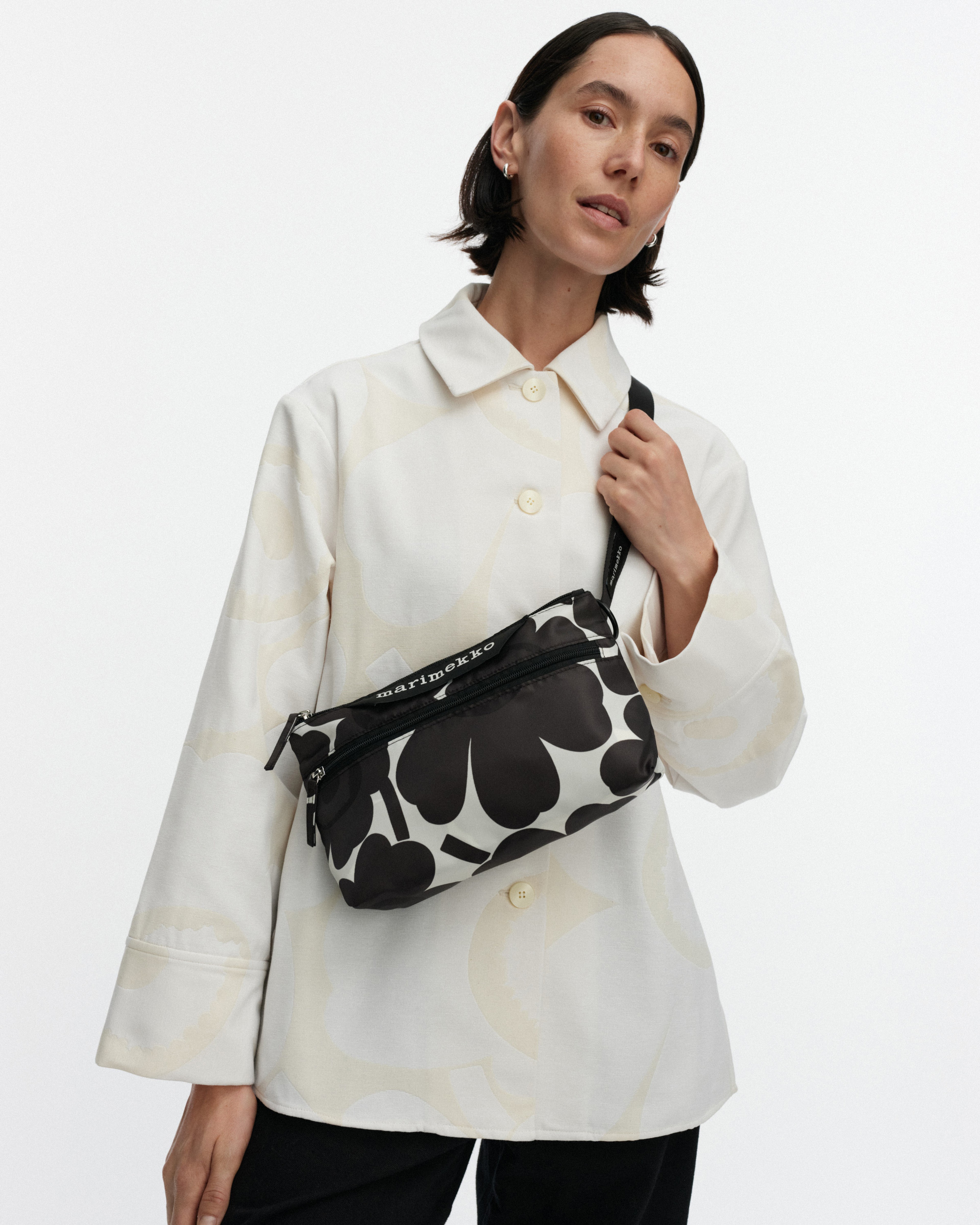 Neat Crossbody Unikko S, Shoulder bag, dark grey, off-white,