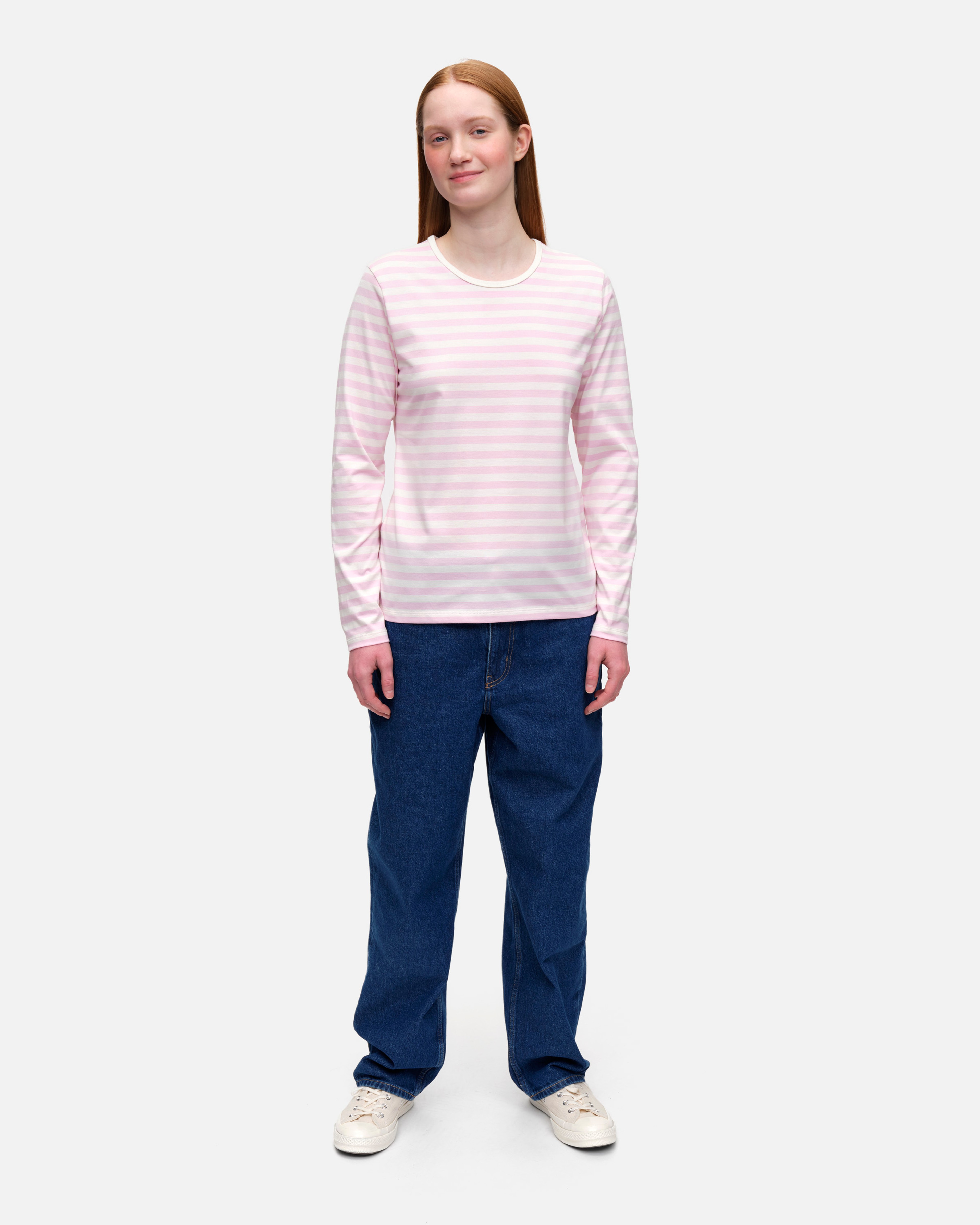 Mari Tasaraita, Jersey shirt, light pink, off white,