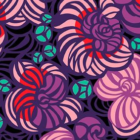 violet, light pink, turquoise
