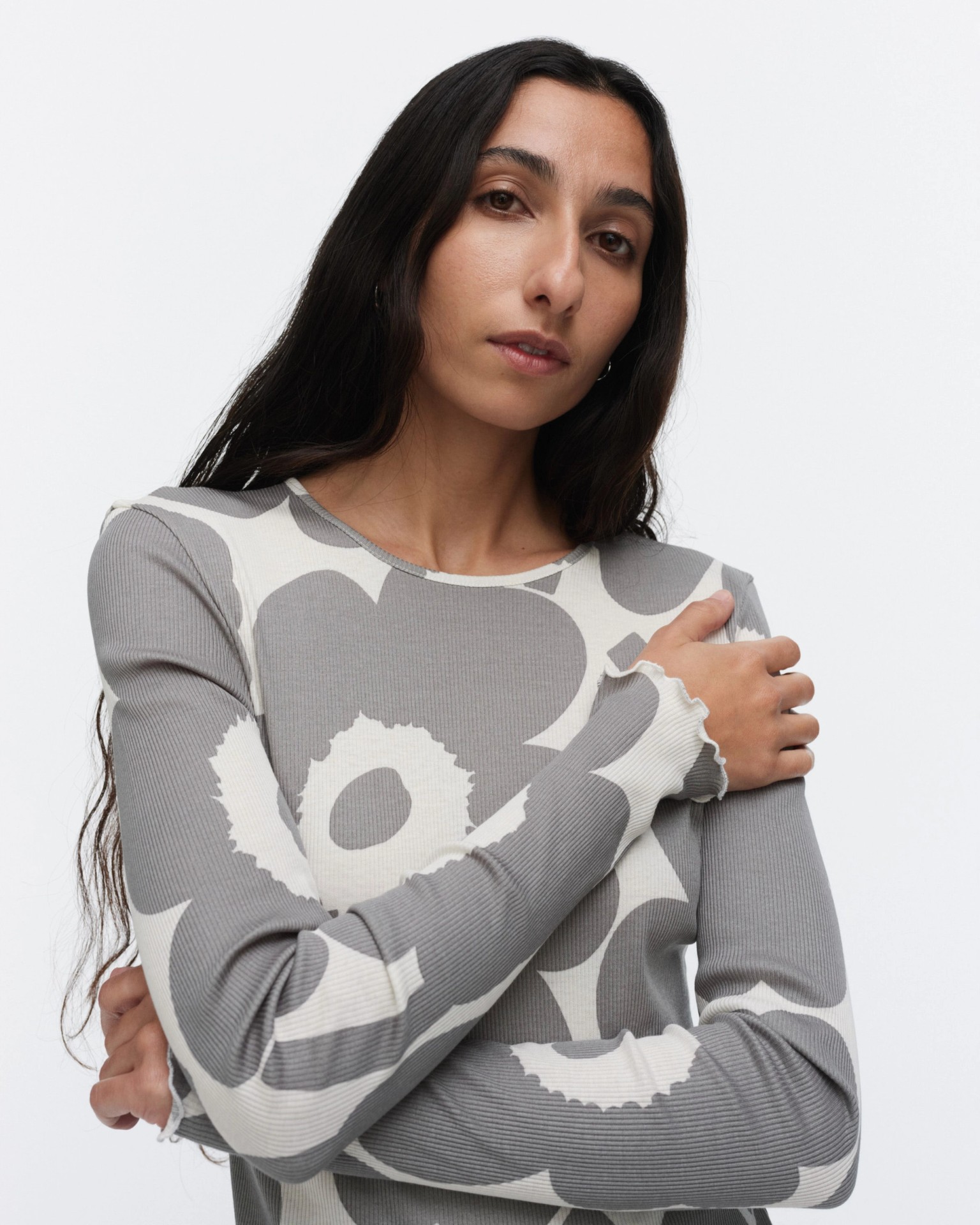 Floraali Unikko, Jersey shirt, grey, off white,