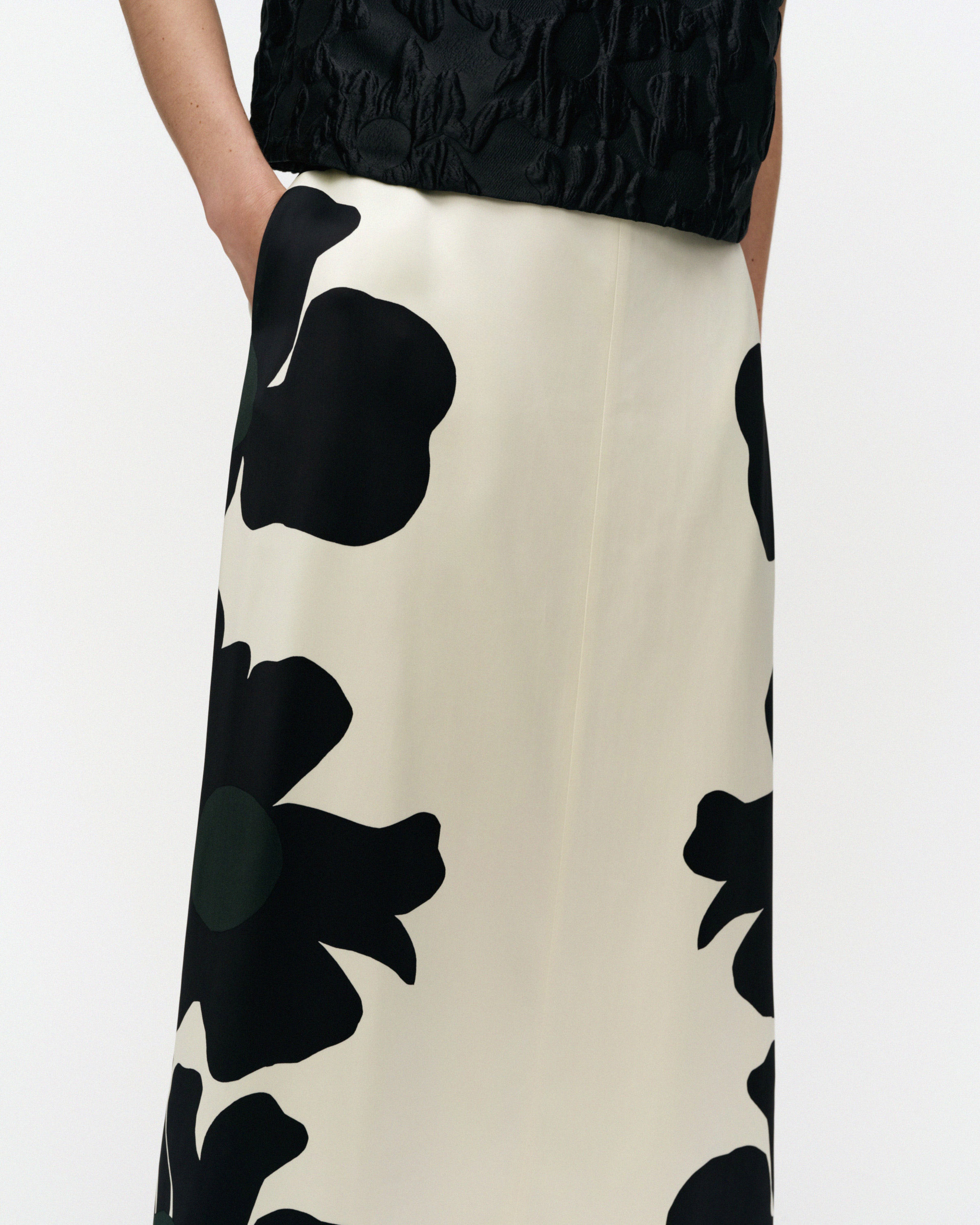 Pimennys Lossi, Skirt, l. yellow, dk. grey, dk. green,