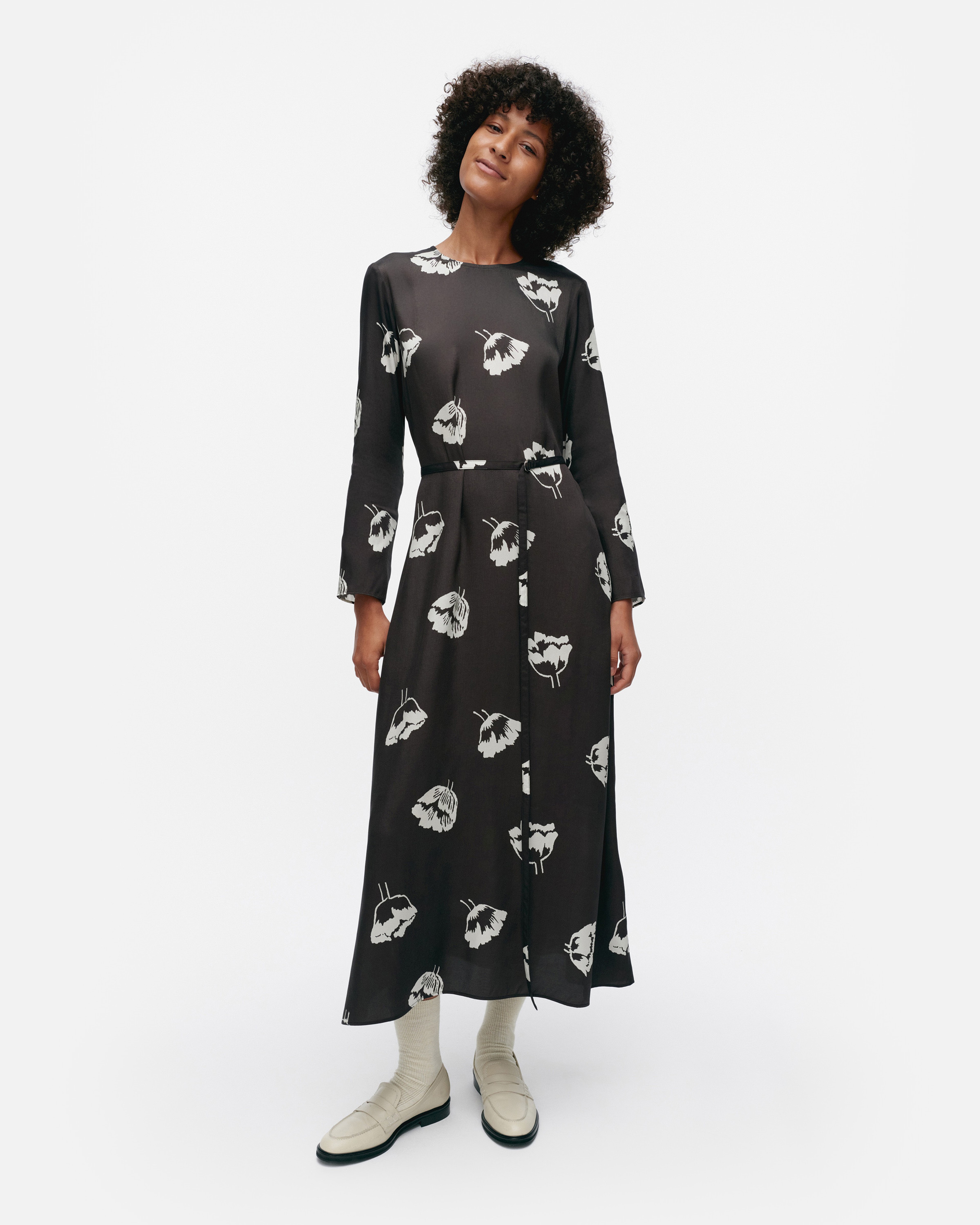 Kaverus Myski, Kleid, Schwarz, Cremeweiß,