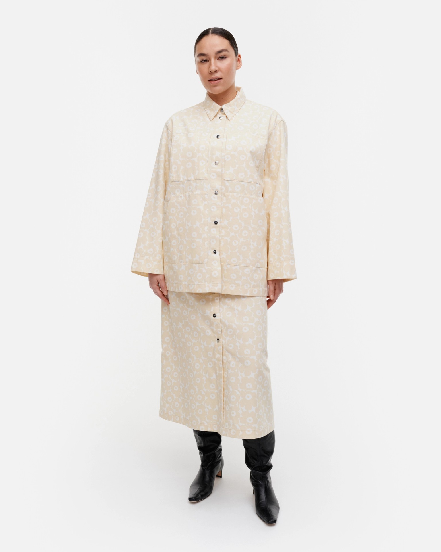 Paluu Unikko, Cotton jacket, off-white, light yellow,