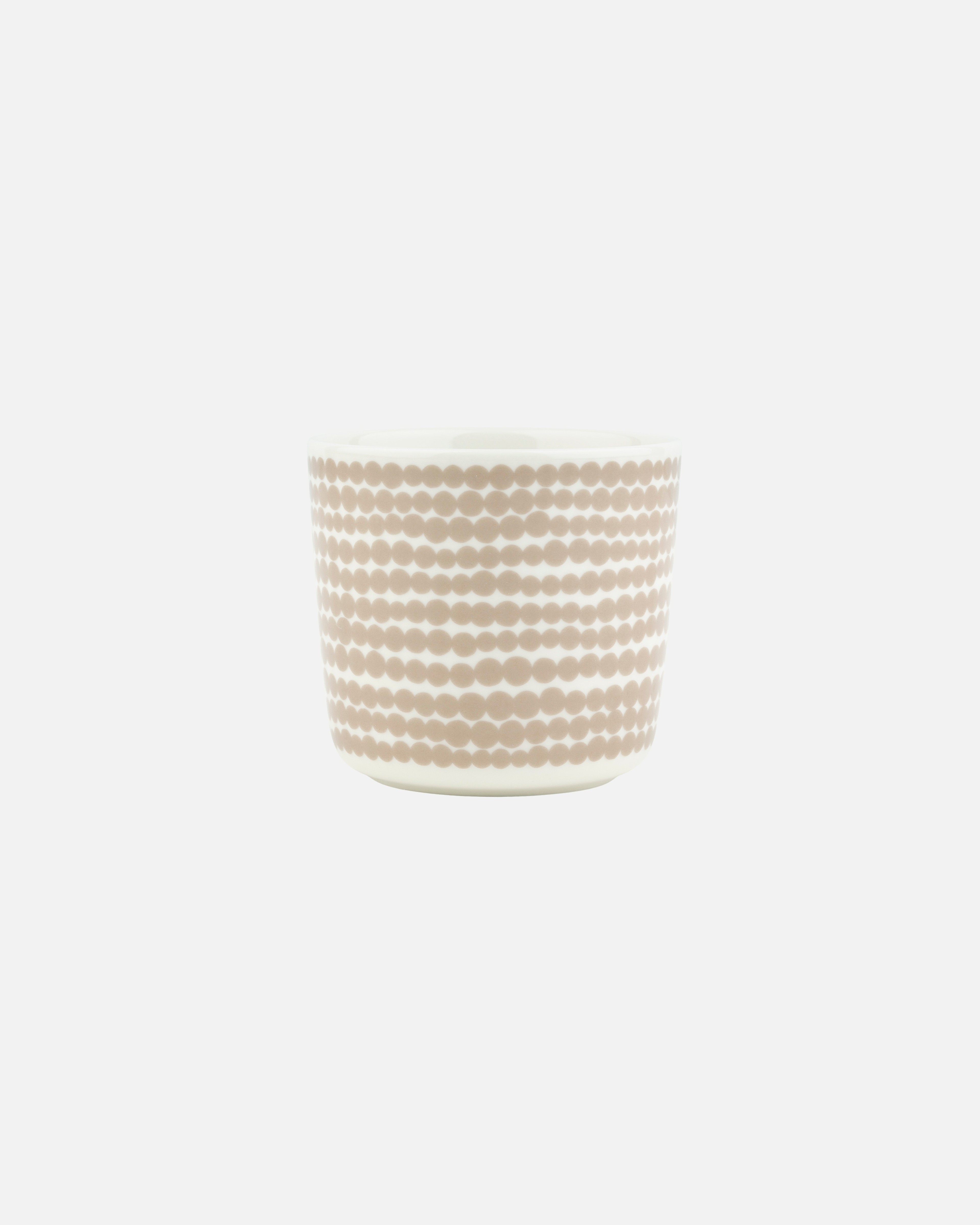 Oiva / Siirtolapuutarha, Coffee cup without handle 2 dl, white, beige,