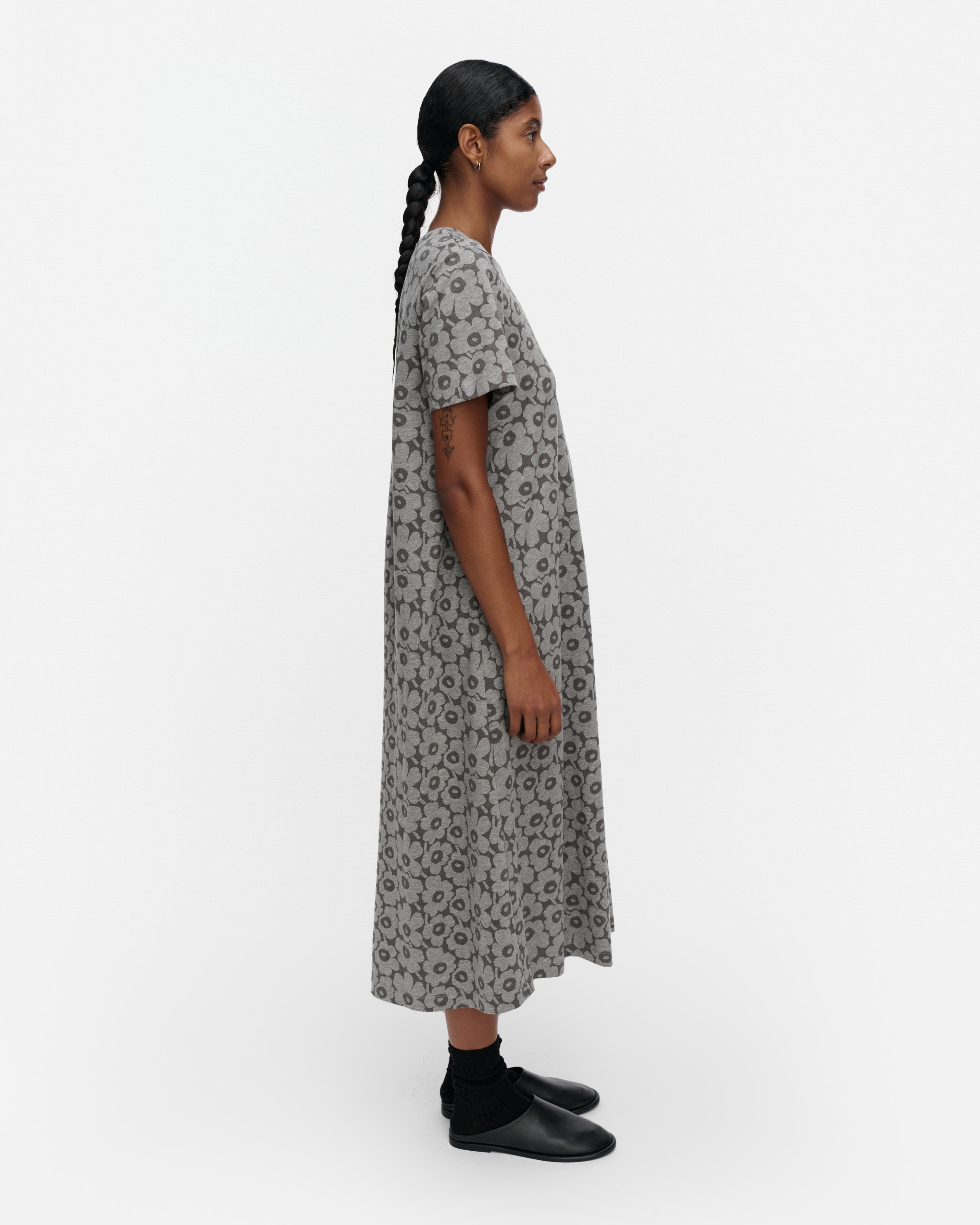 Pisteinen Unikko, Dress, grey melange, grey,
