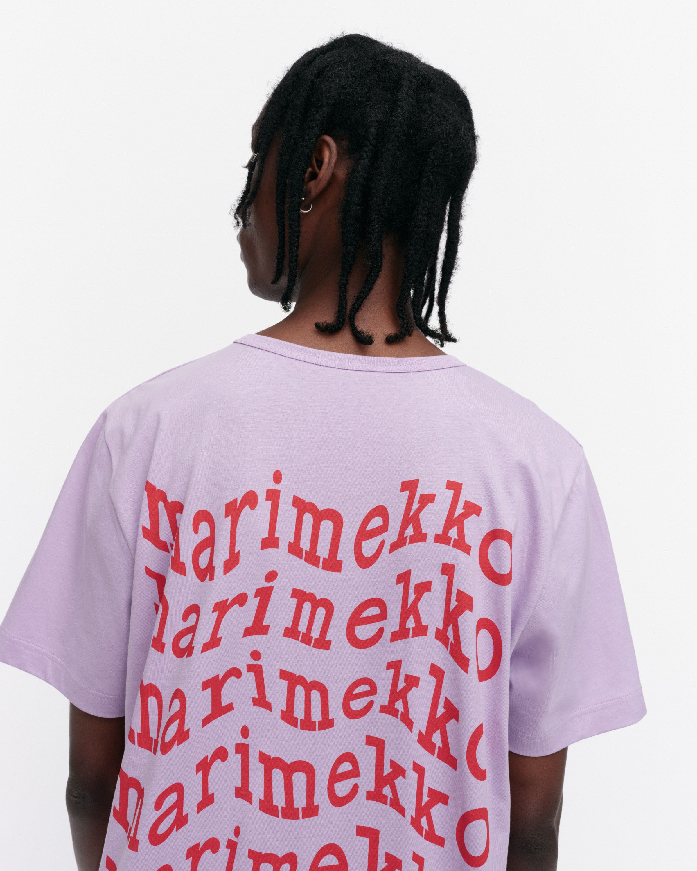 Marimekko TシャツS kioski LOGO LYHYTHIHA Erna Unikko Placement Kioski t-shirt | Marimekko