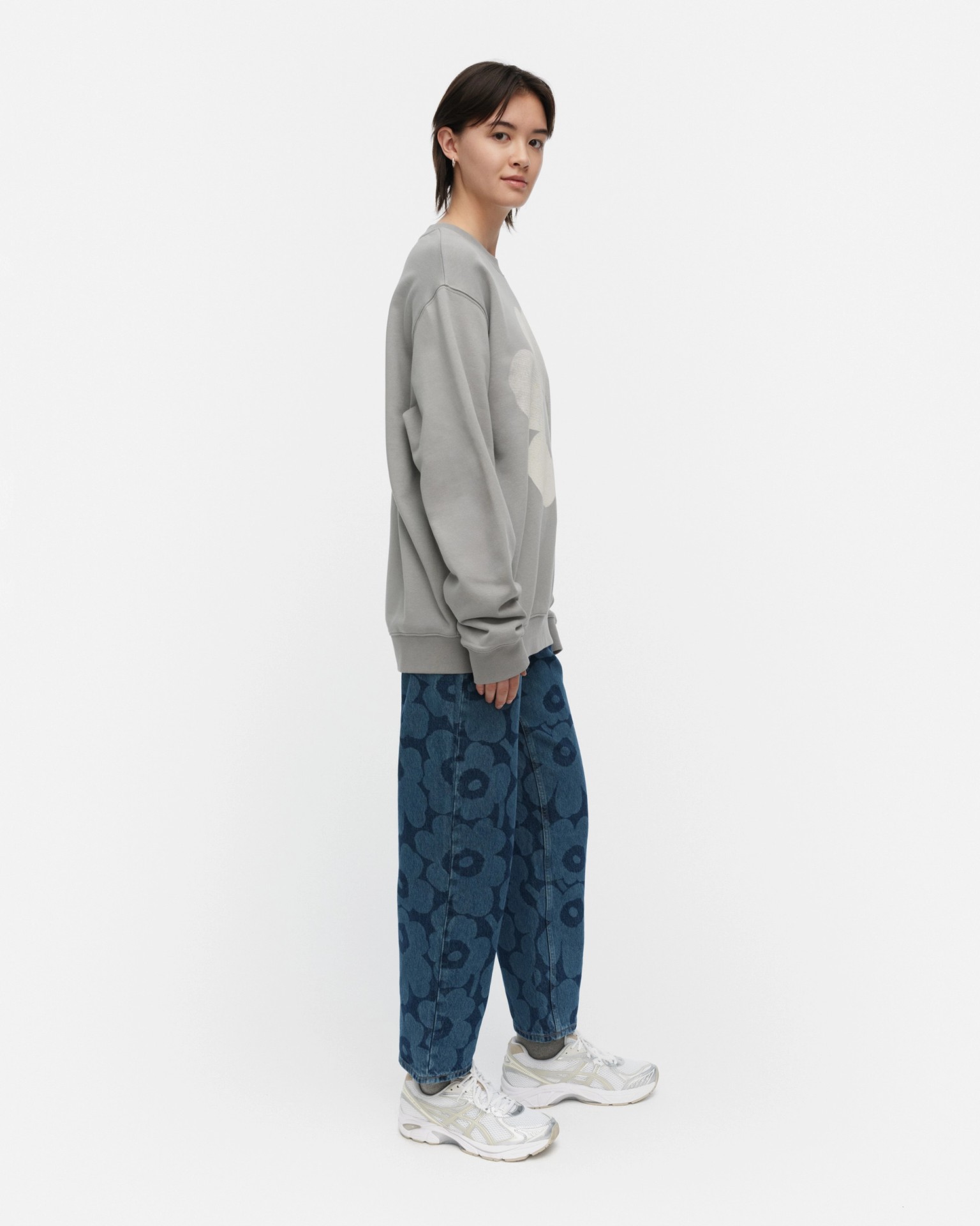 Loisto Unikko Placement, Kioski sweatshirt, grey, off white,