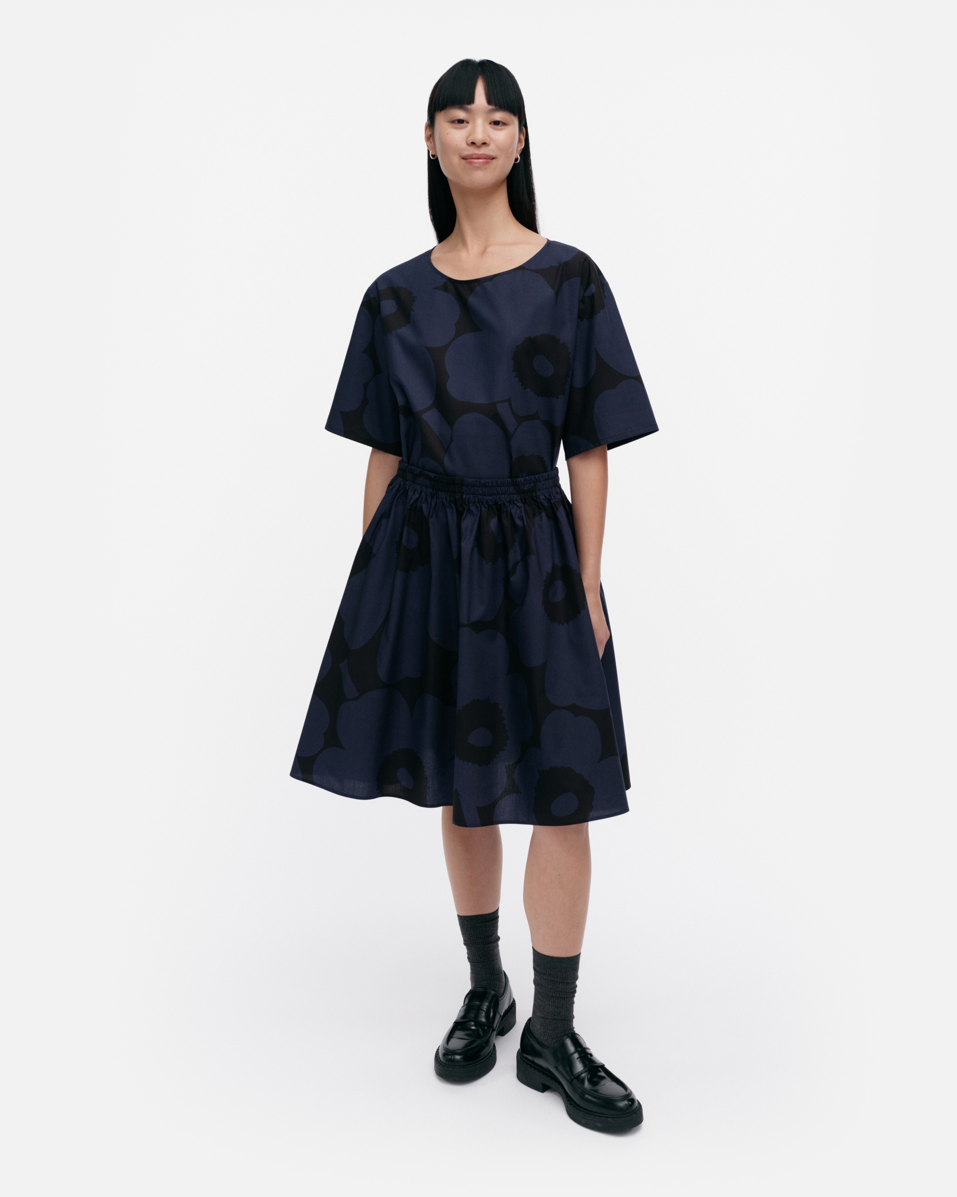 Poiminnot Unikko, Skirt, black, dark blue,