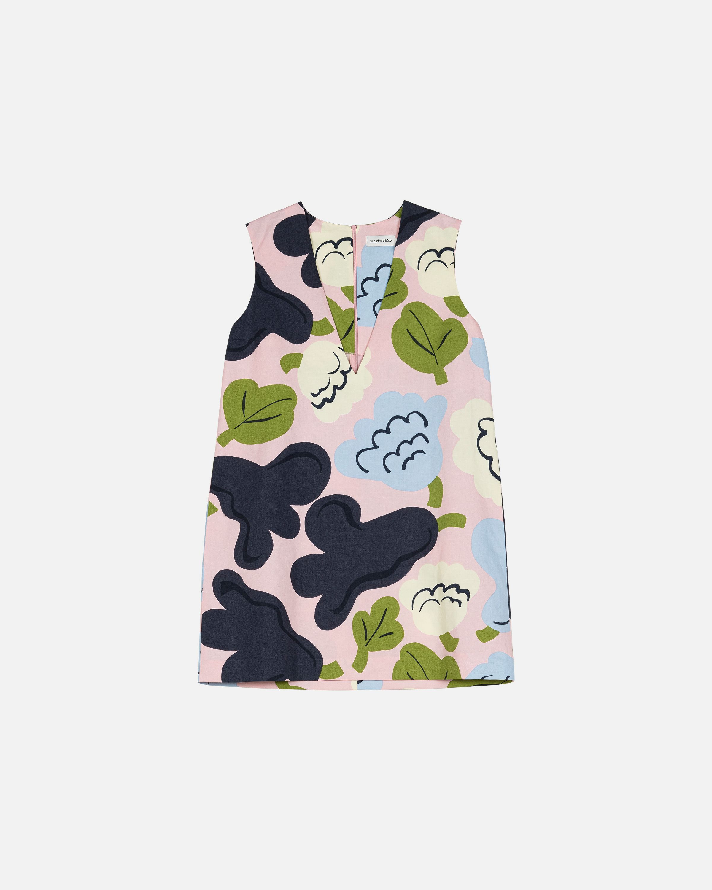 Kiuru Kukasta Kukkaan Dress lt. pink, dk. blue, lt. blue | Marimekko