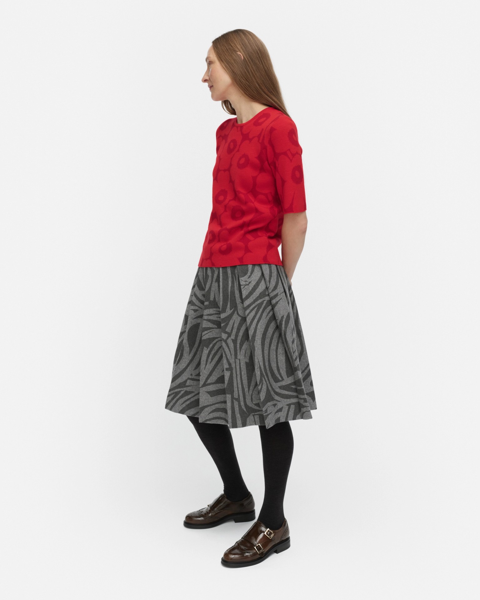 RWS Kehys Unikko, Knitted wool pullover, dark red, red,