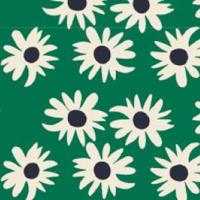 green, dark blue, off white