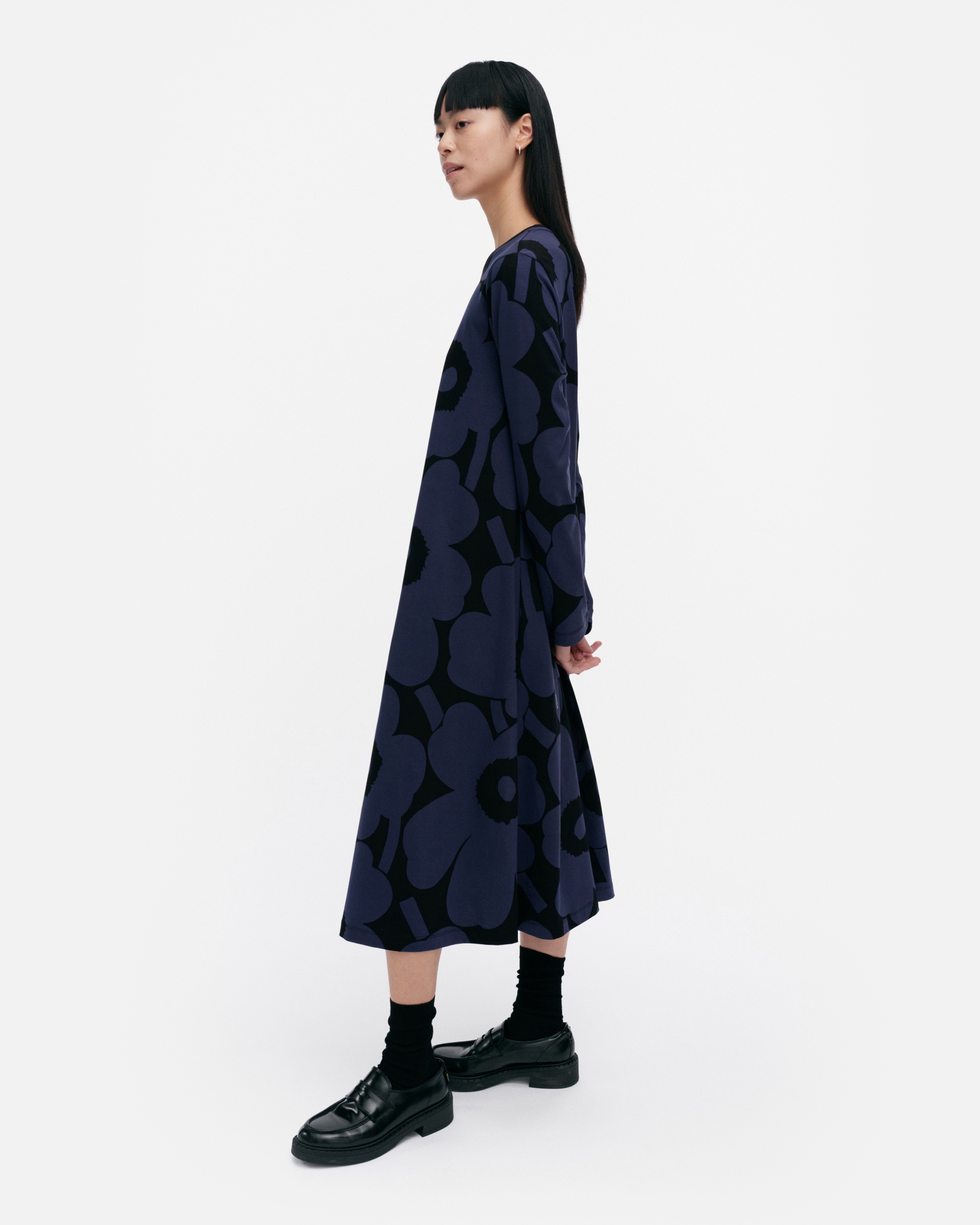 Lehtokielo Unikko, Dress, dark navy, black,
