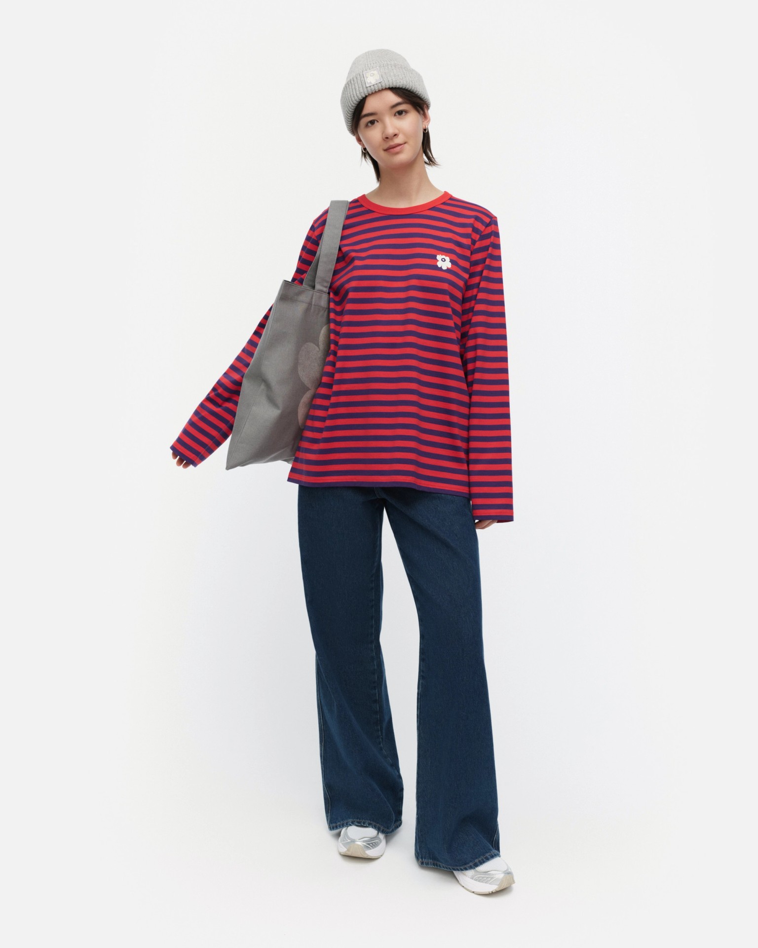 Tasaraita Unisex Unikko, Kioski jersey shirt, red, violet,