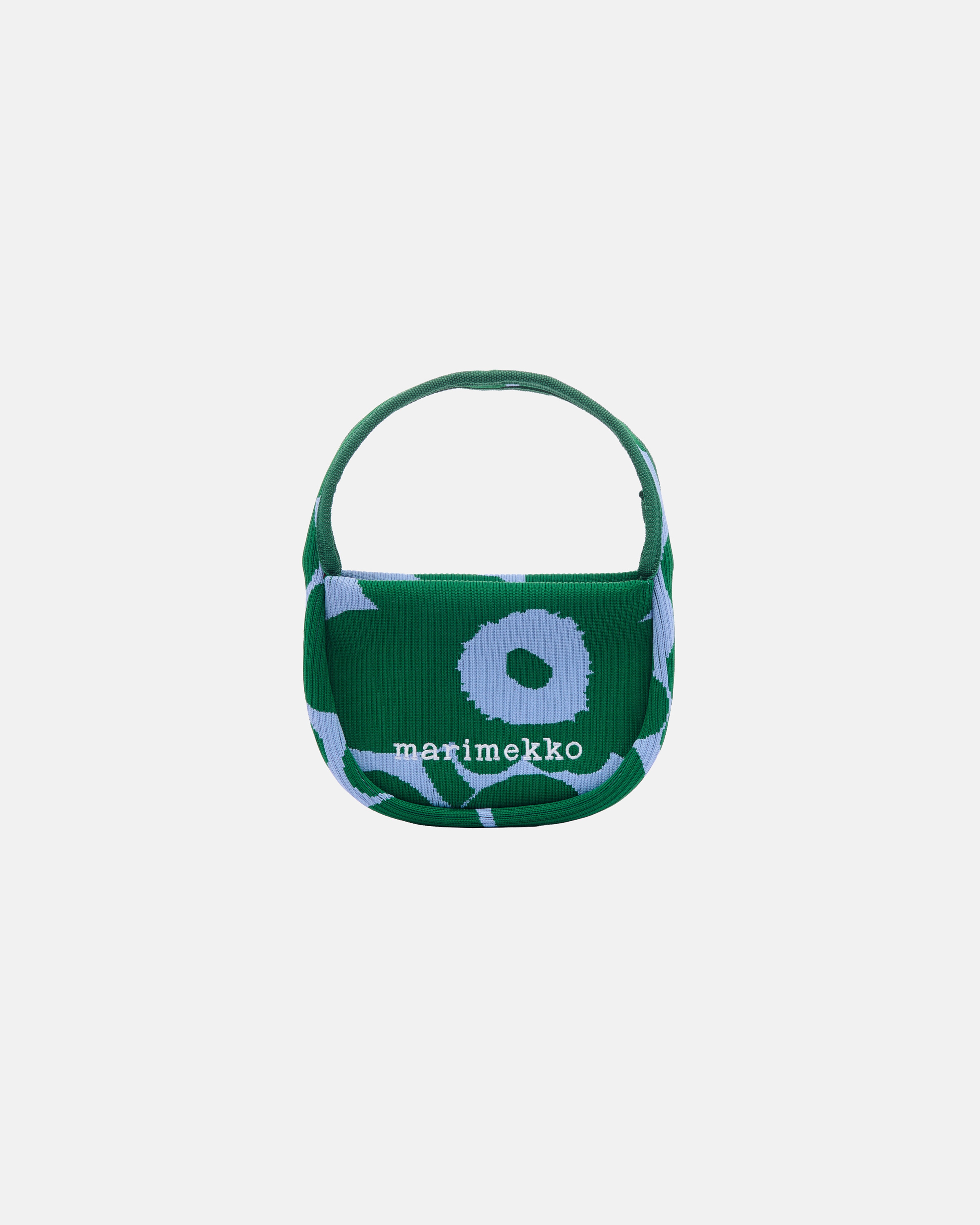 Knitted Mini Handbag Unikko, Shoulder bag, dark green, blue,