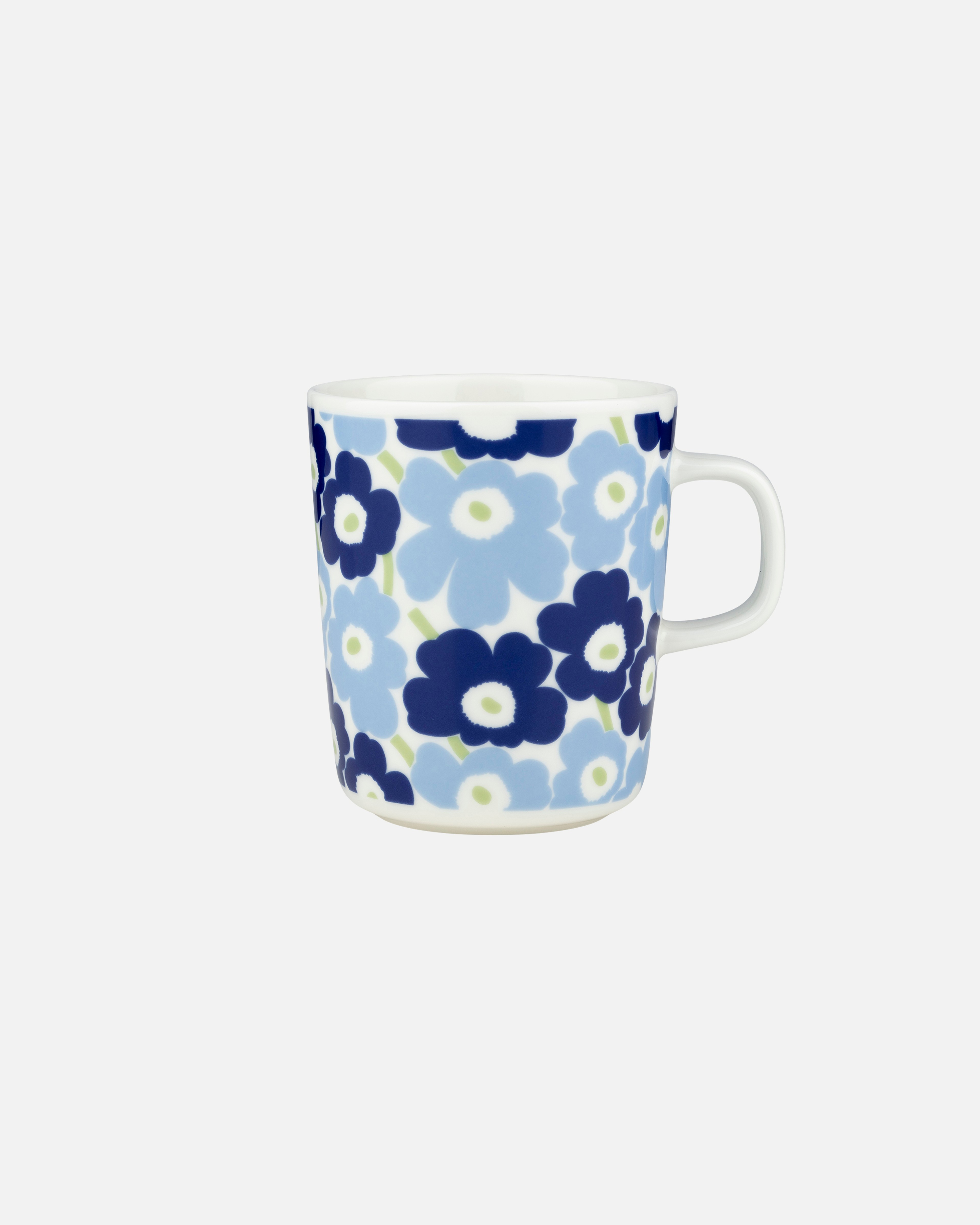 Oiva / Pikkuinen Unikko, Mug 2,5 dl, white, lt.blue, blue,