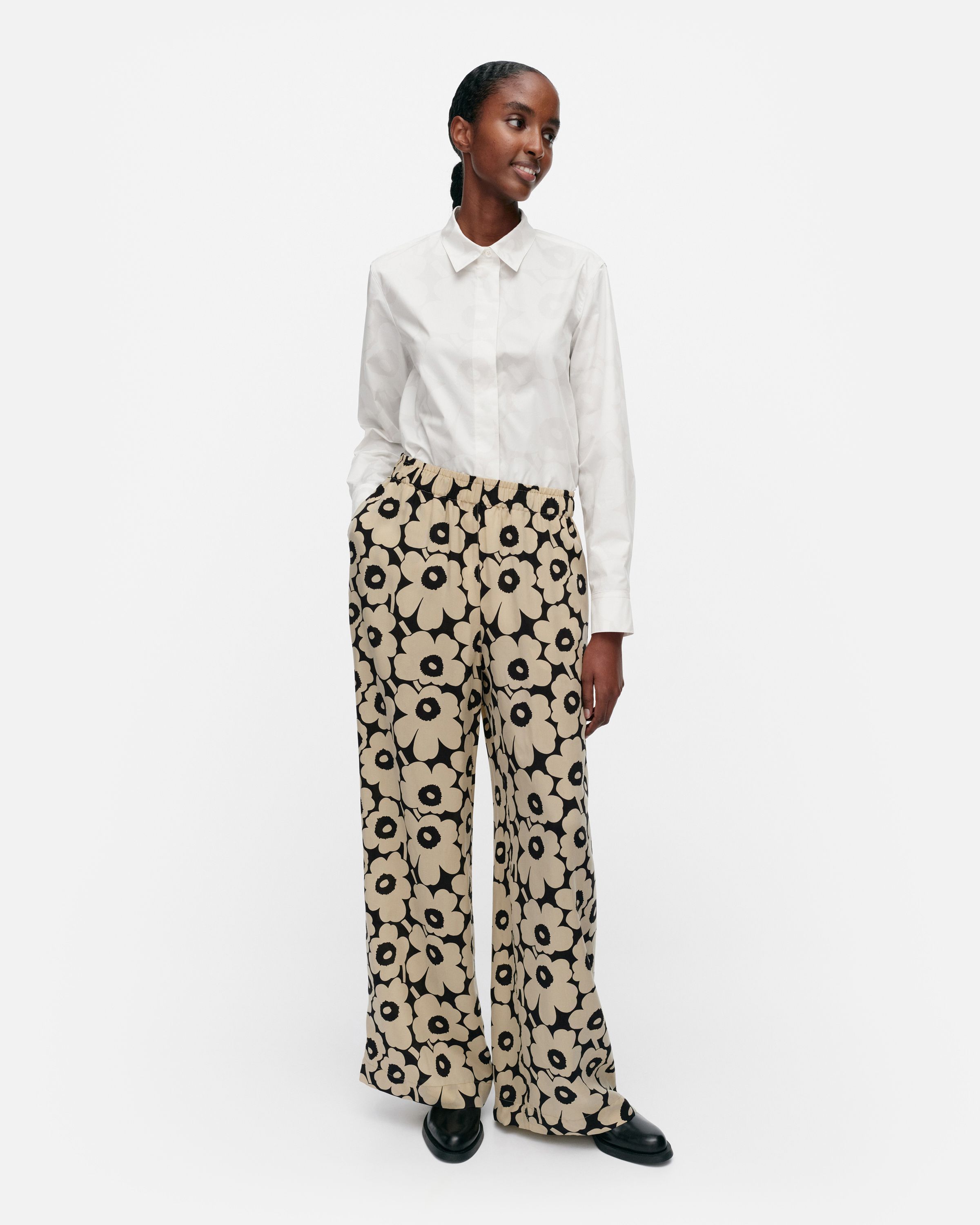 【2024AW】marimekko マリメッコ/ Oanet Mini Unikko パンツ Oanet Mini Unikko Cupro trousers | Marimekko