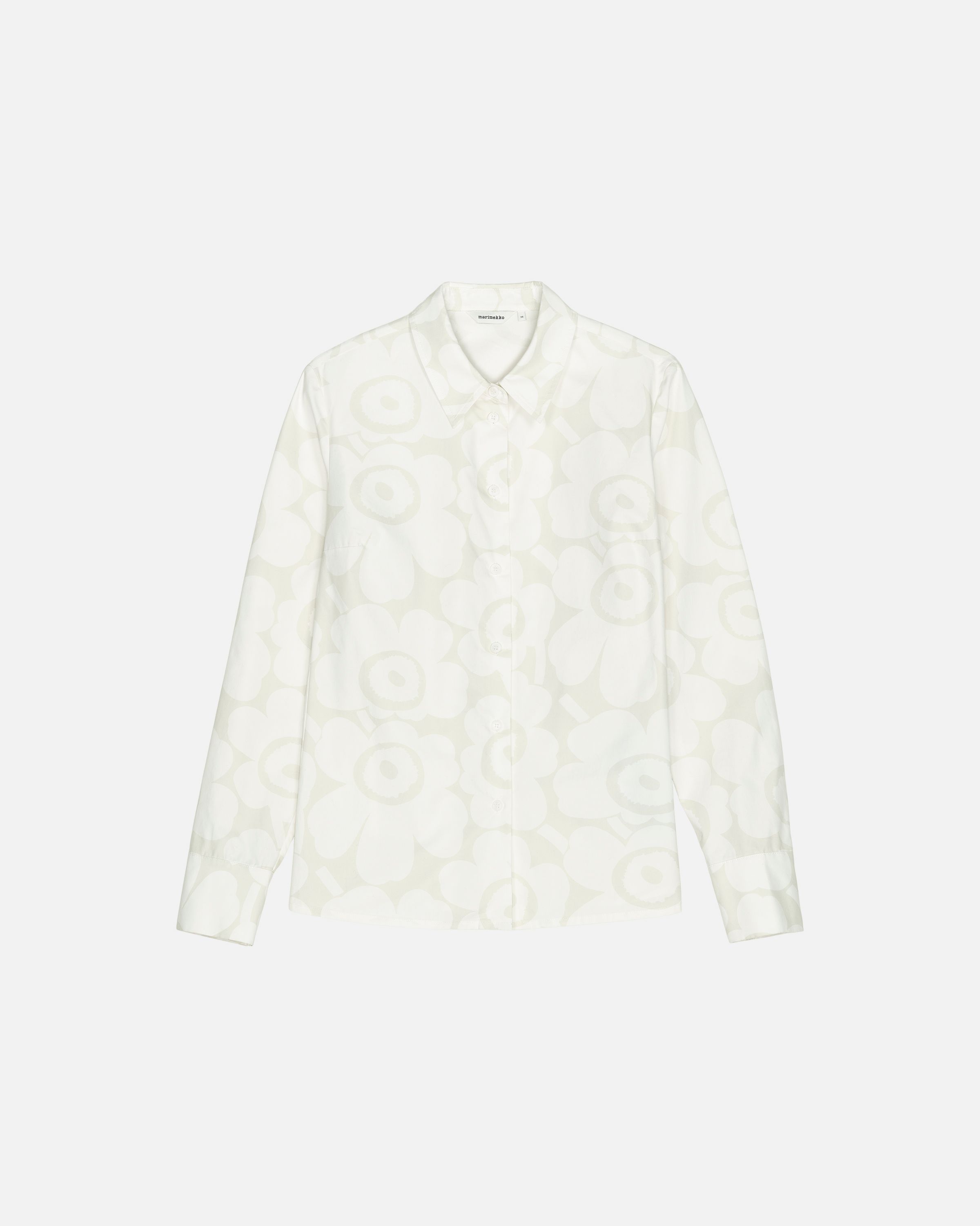 トップス Heti Unikko /co poplin blouse Uudestaan Unikko Blouse off white, light grey | Marimekko
