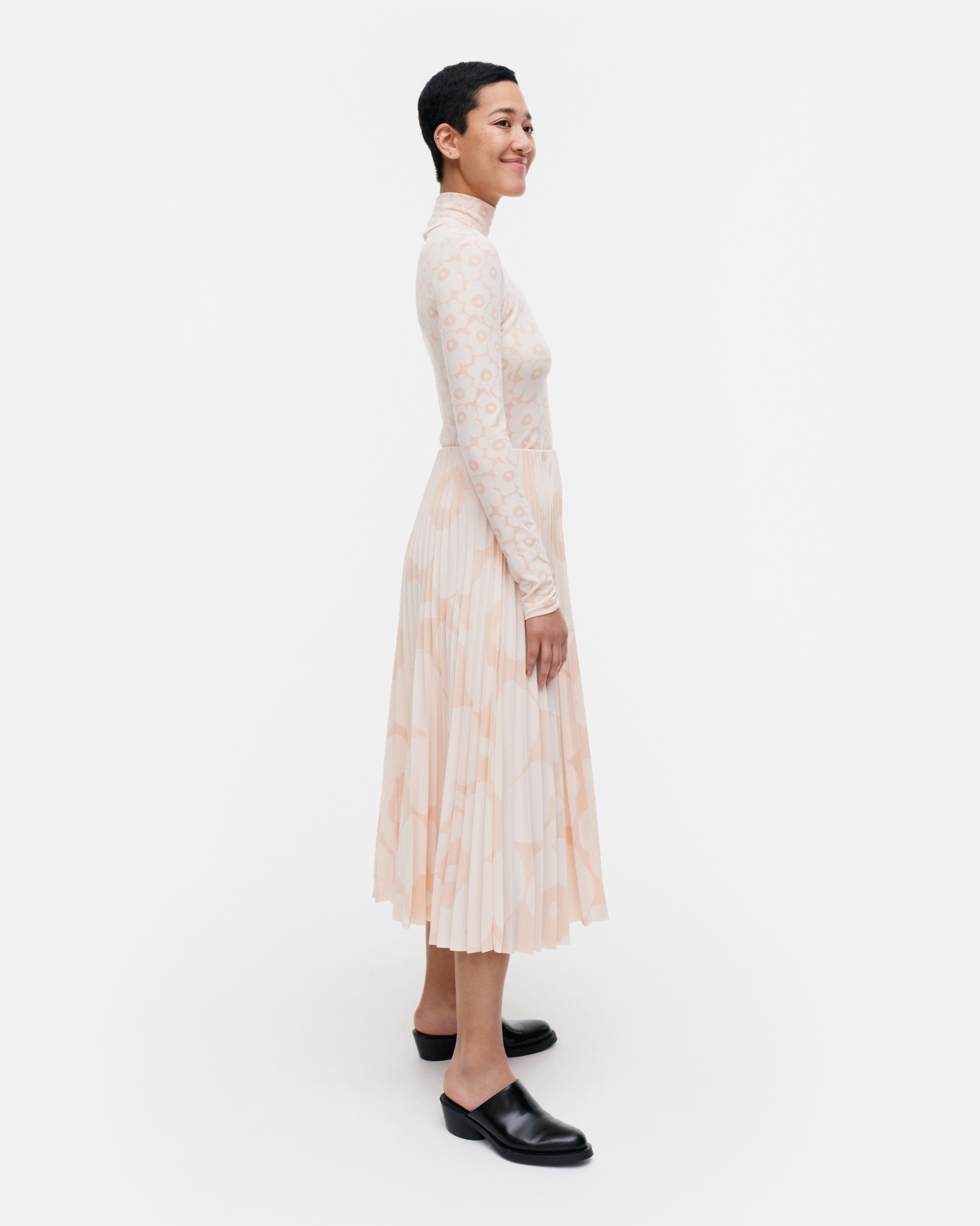 Jäkälä Unikko, Poolopaita, persikka, luonnonvalkoinen,