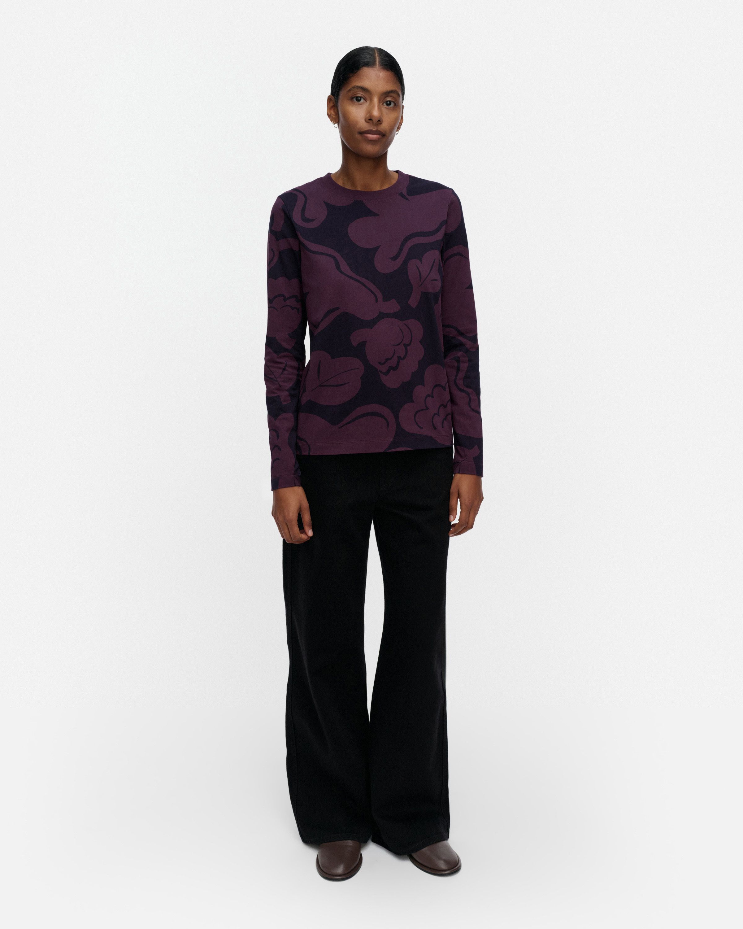 Sekunti Kukasta Kukkaan Jersey shirt dark purple, dark navy
