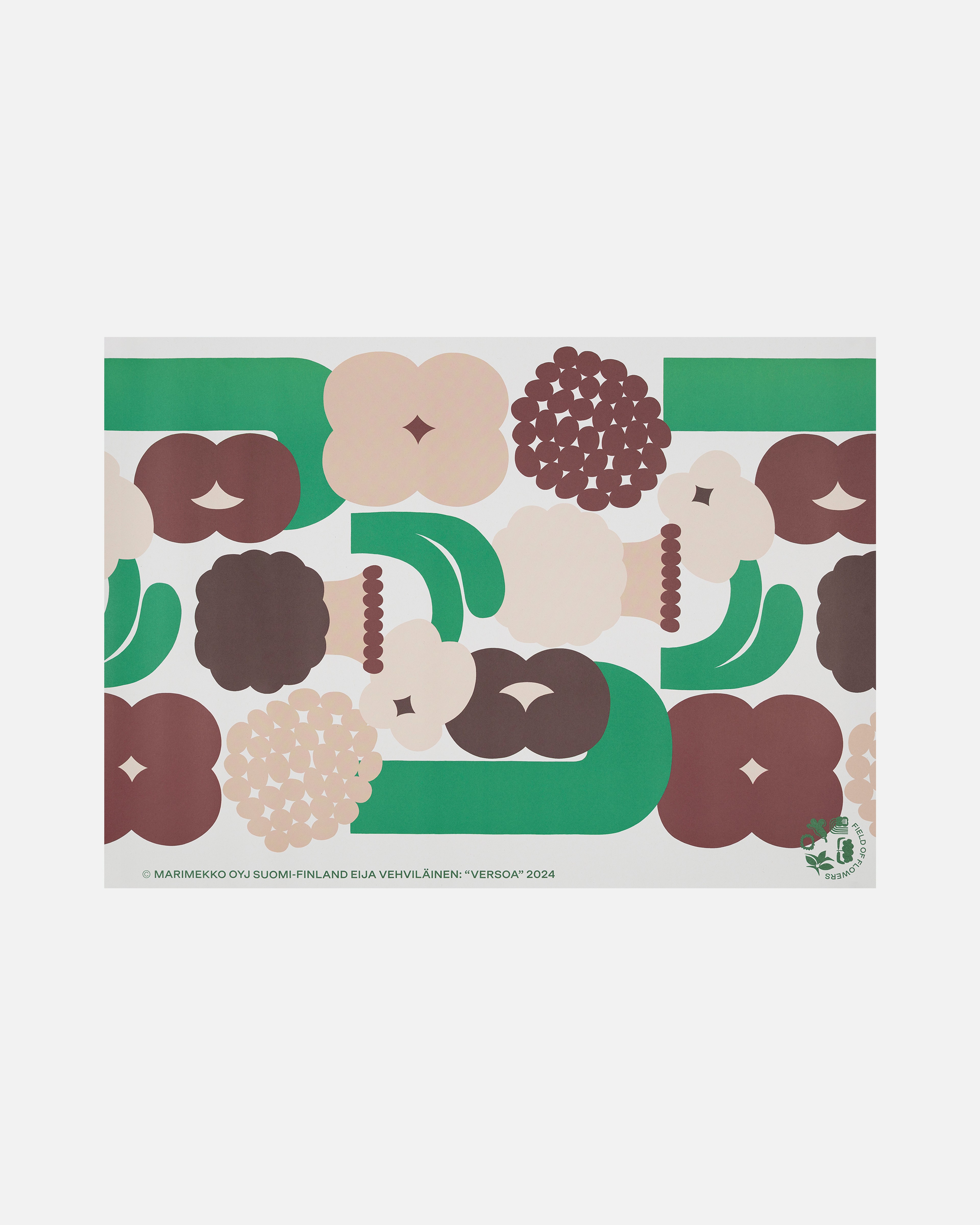 Versoa, Poster 50x70 cm, off white, brown, green,