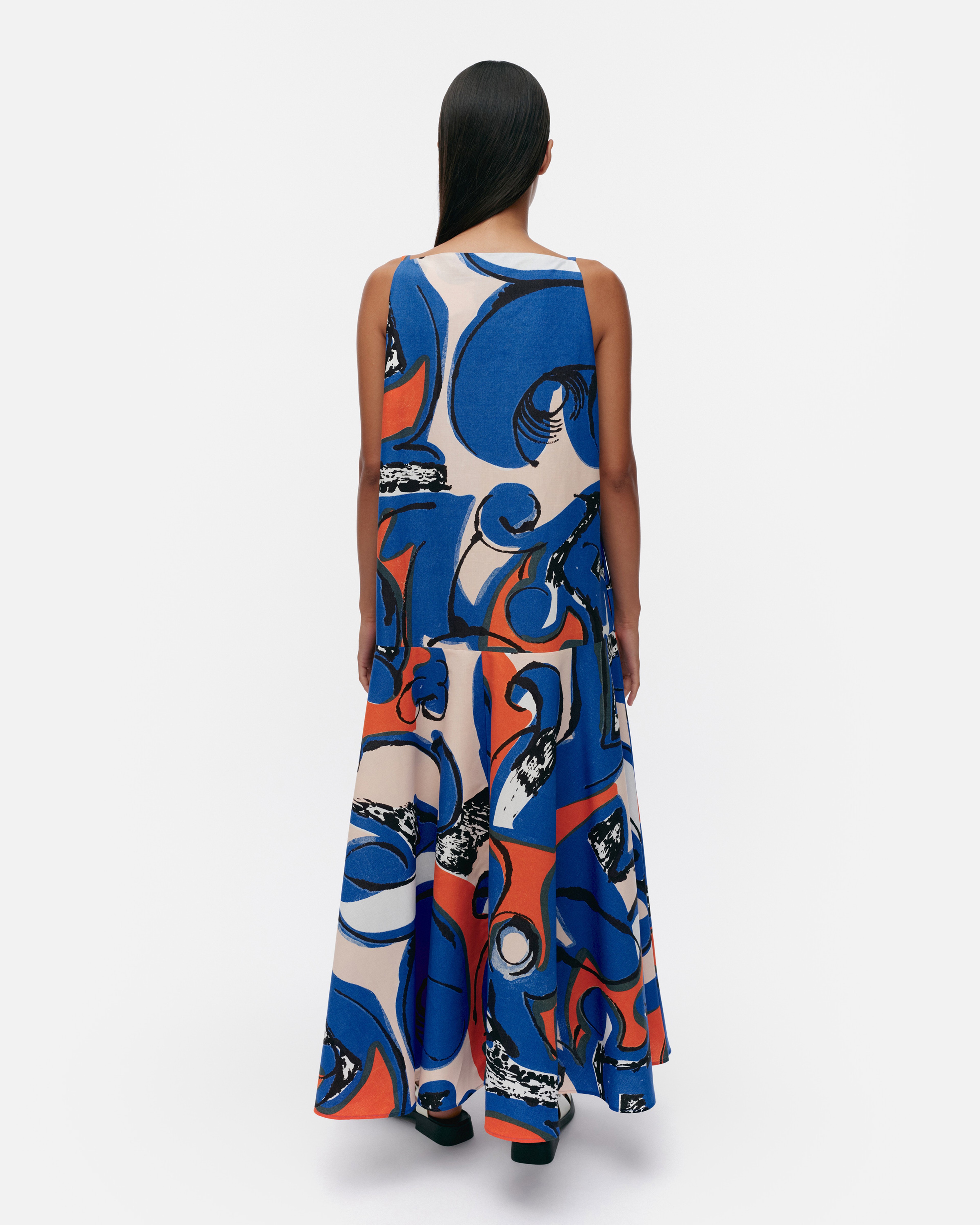 Antra Eldfamn, Dress, blue, peach, orange,