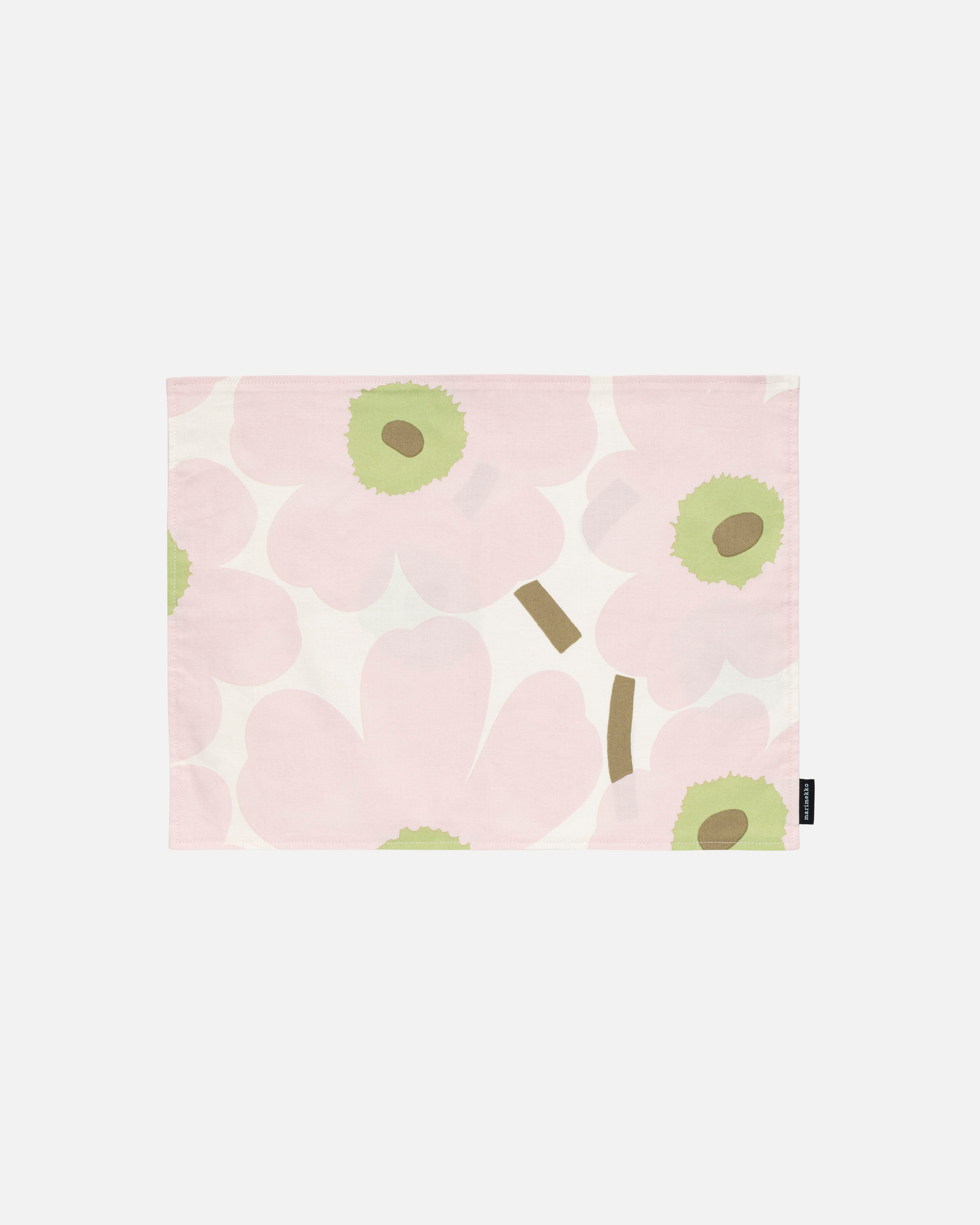 Pieni Unikko, Acrylic coated placemat, off white, pink, pear, sand,