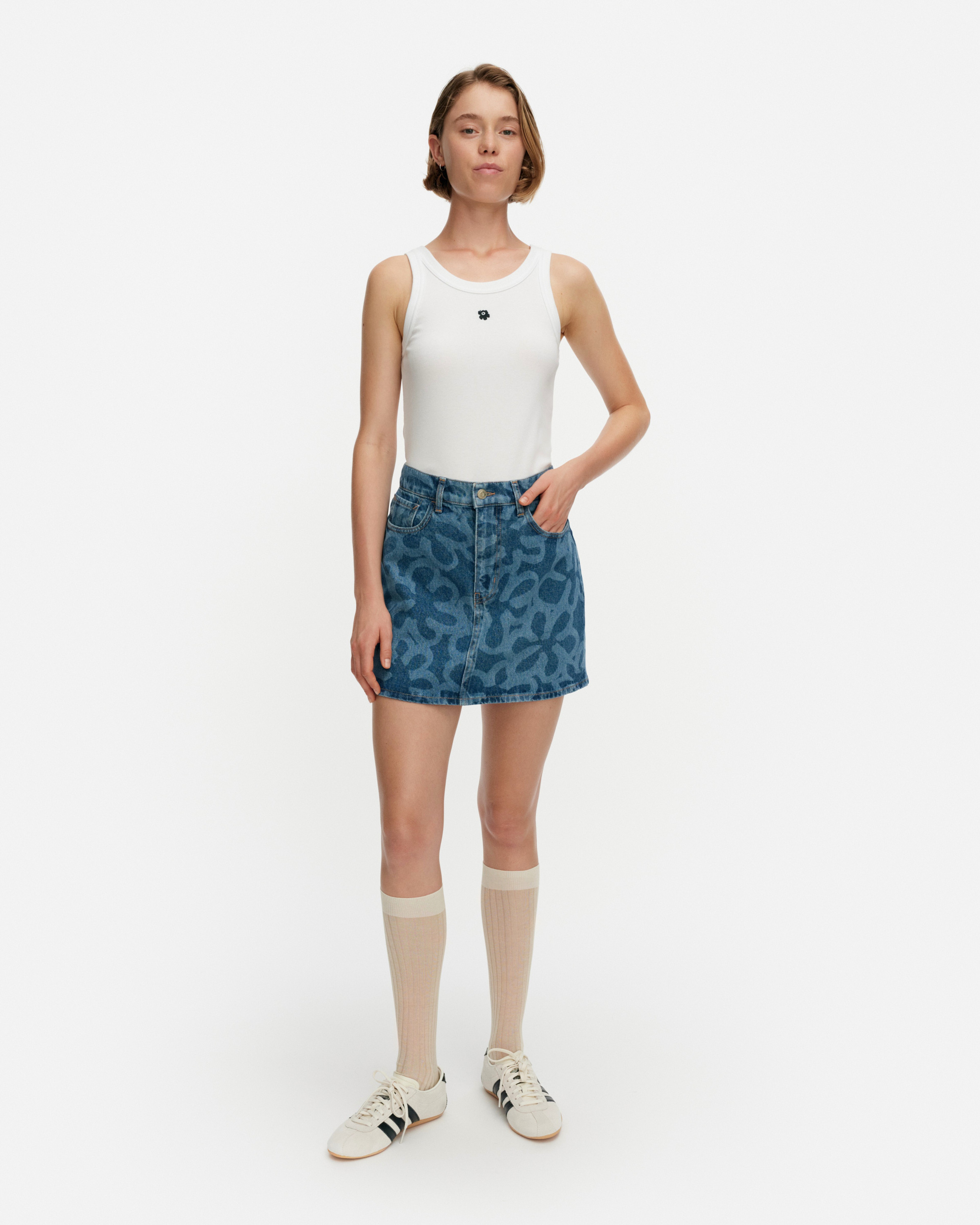 Maridenim Ruudut Kukka Hame