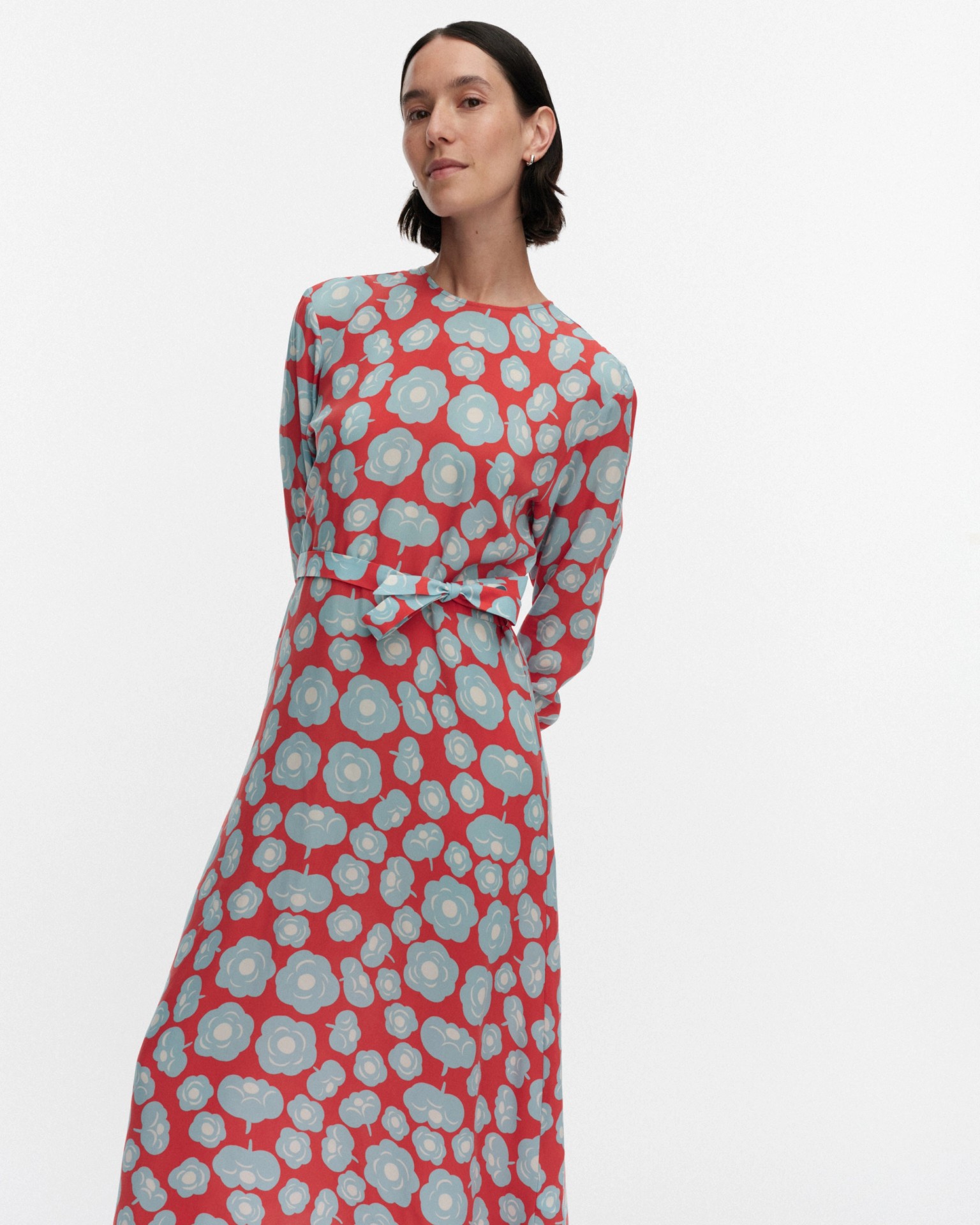 Combu Tumma, Dress, light blue, red, off-white,