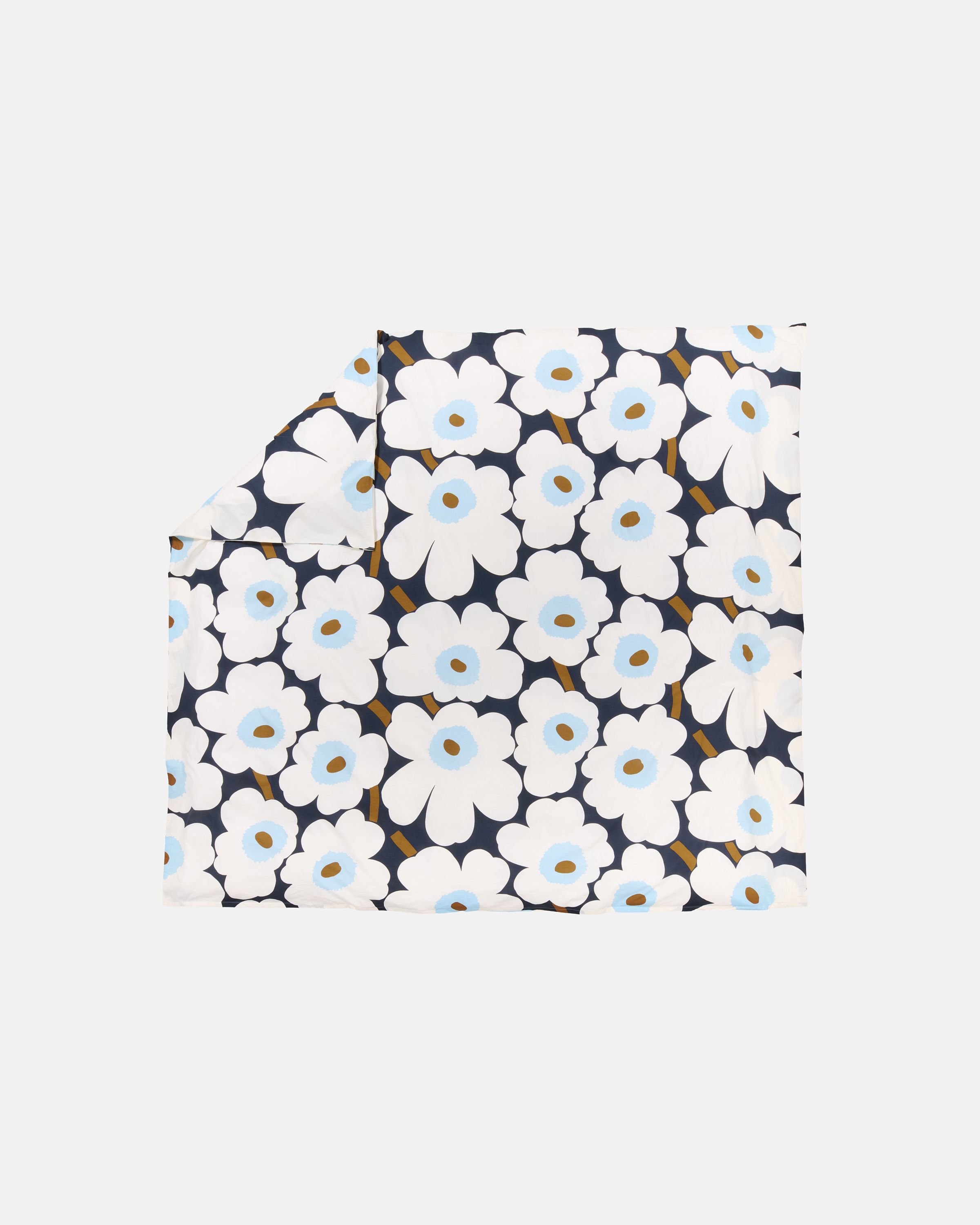 Unikko Duvet cover 240x220 cm blueberry, off white, c.blue | Marimekko