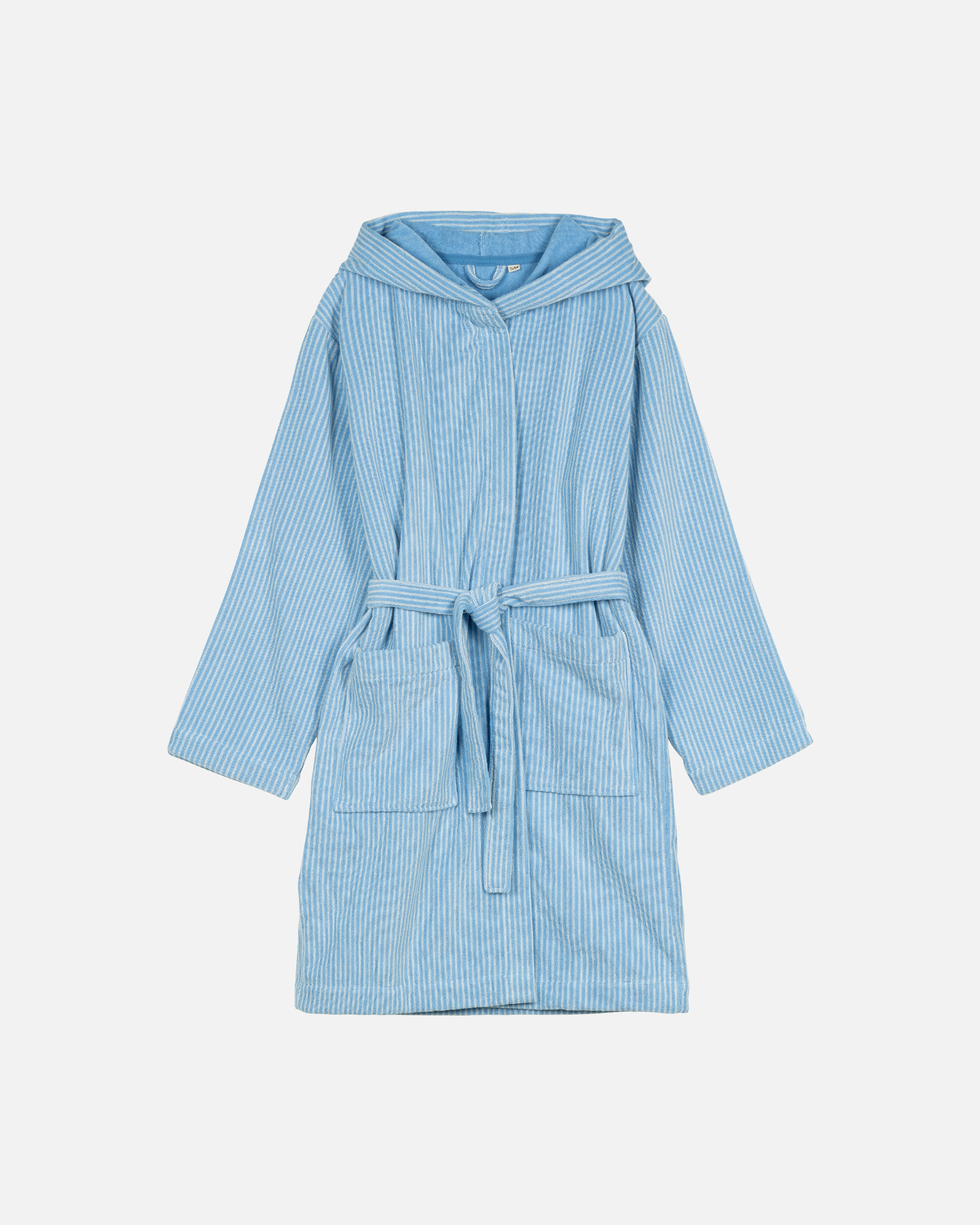 Ilta, Bathrobe, white,blue,