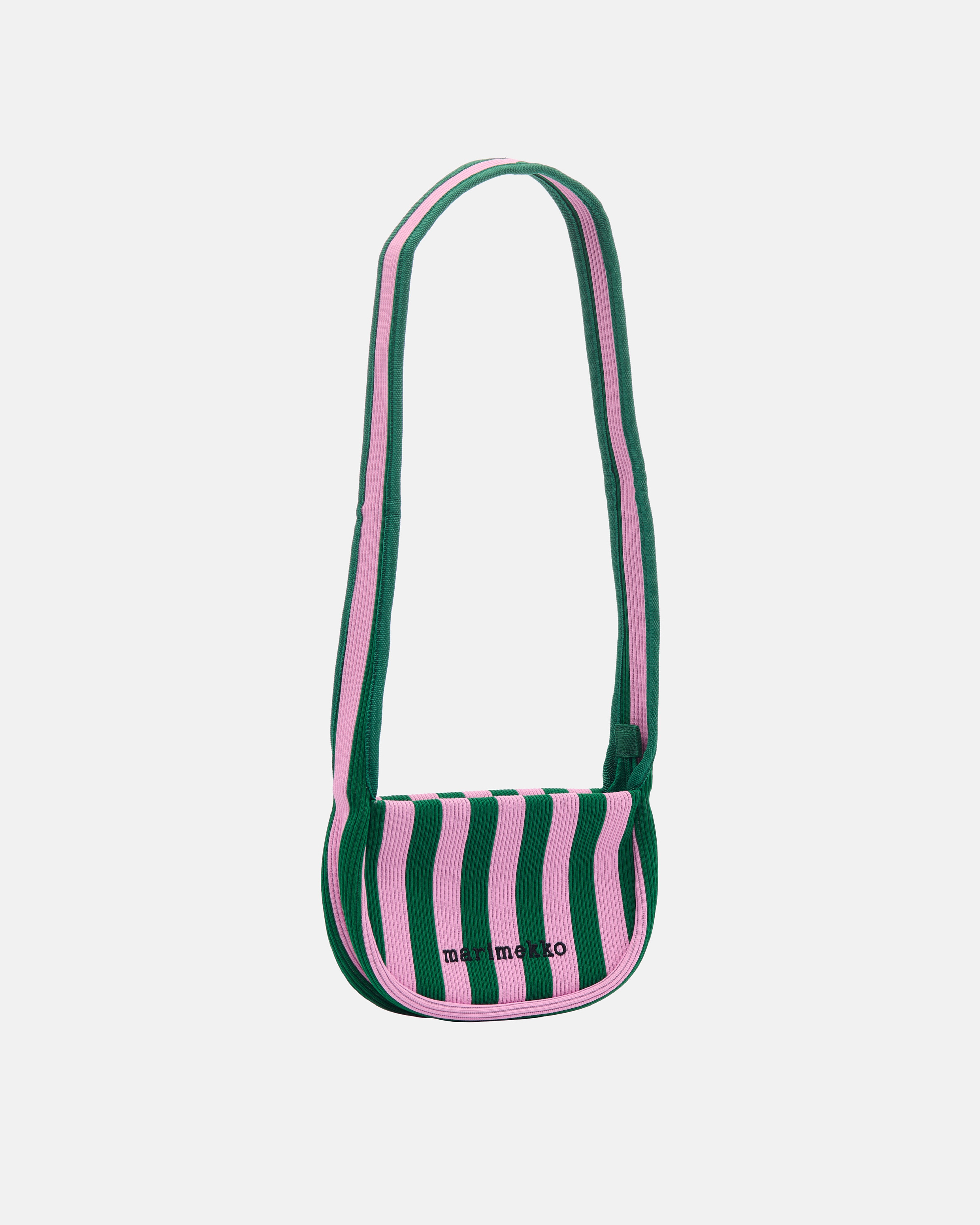 Knitted Crossbody Merirosvo, Shoulder bag, pink, dark green,