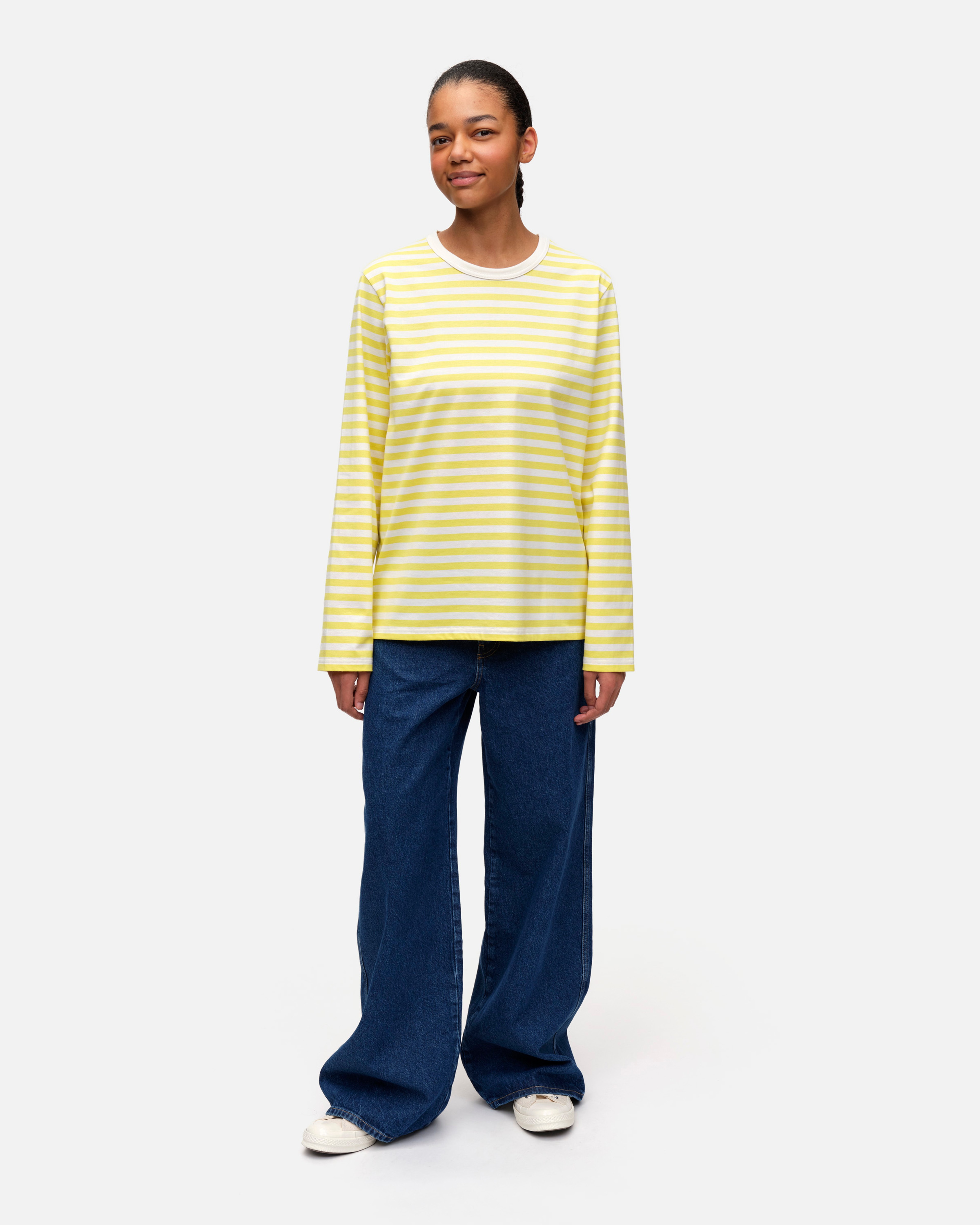 Tasaraita unisex, Jersey shirt, yellow, off white,