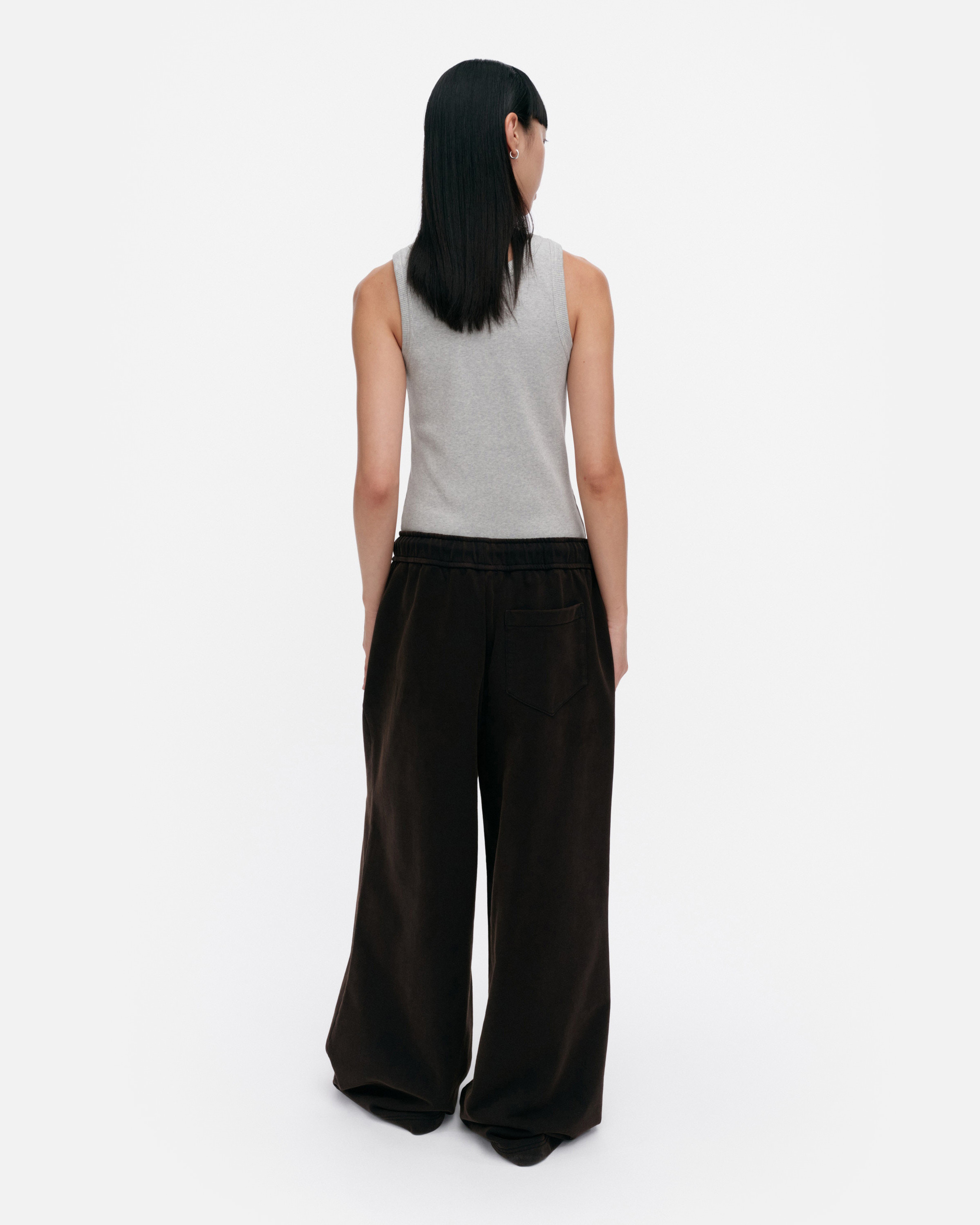 Puuska Vihkiruusu placement, Kioski sweatpants, dark brown, grey,