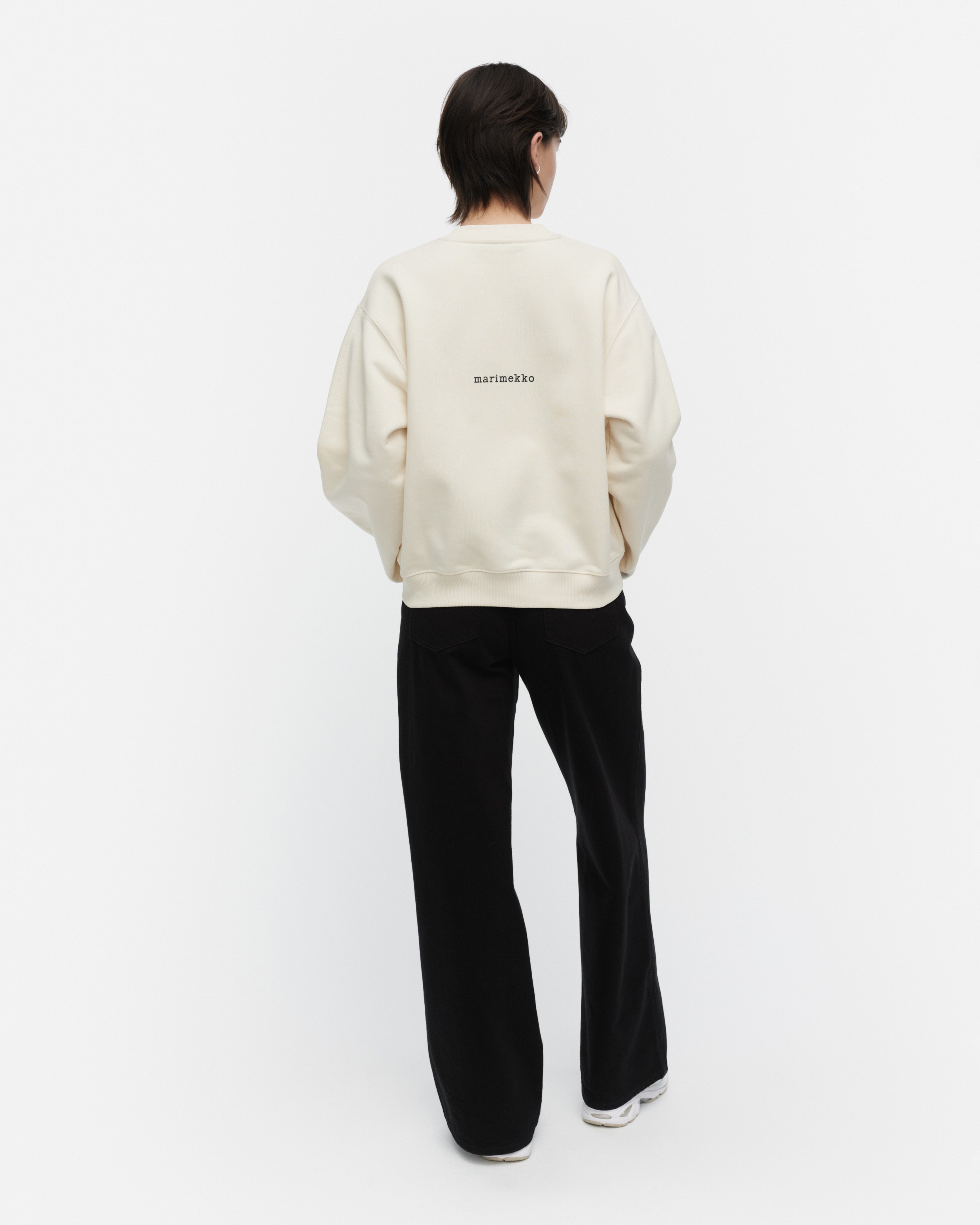 Hiutale Vihkiruusu Placement, Kioski sweatshirt, off white, black,