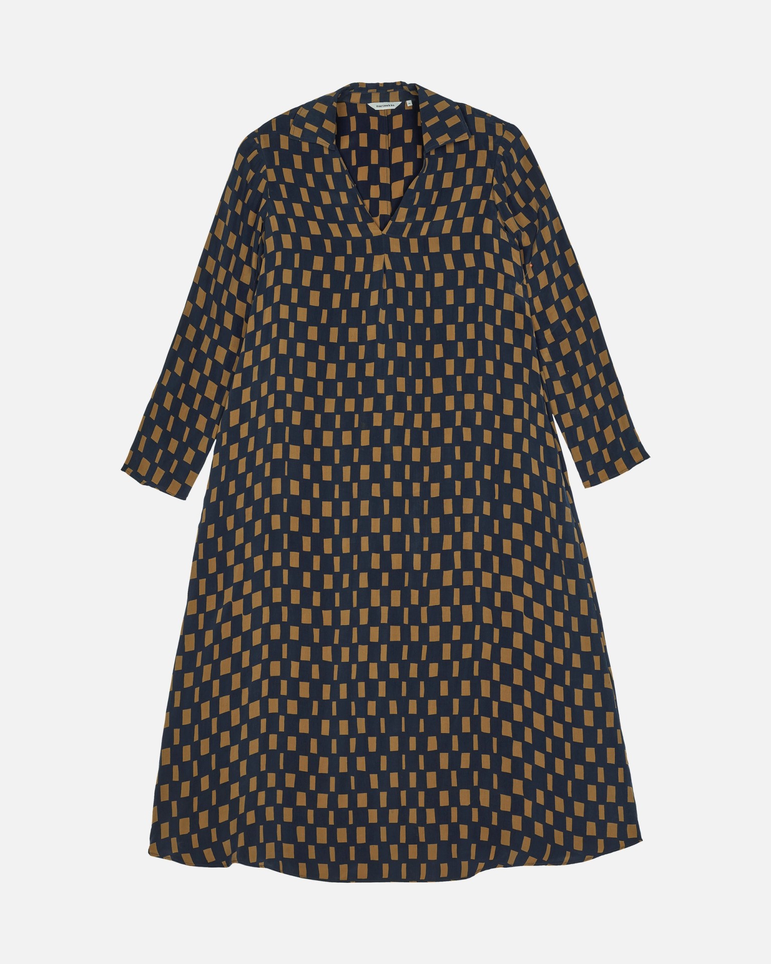 Maisol Noppa, Cupro dress, blue, brown,