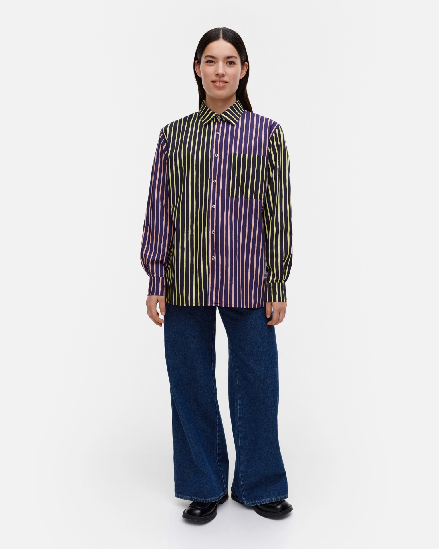Jokapoika Multi, Kioski cotton shirt, multicolor navy,