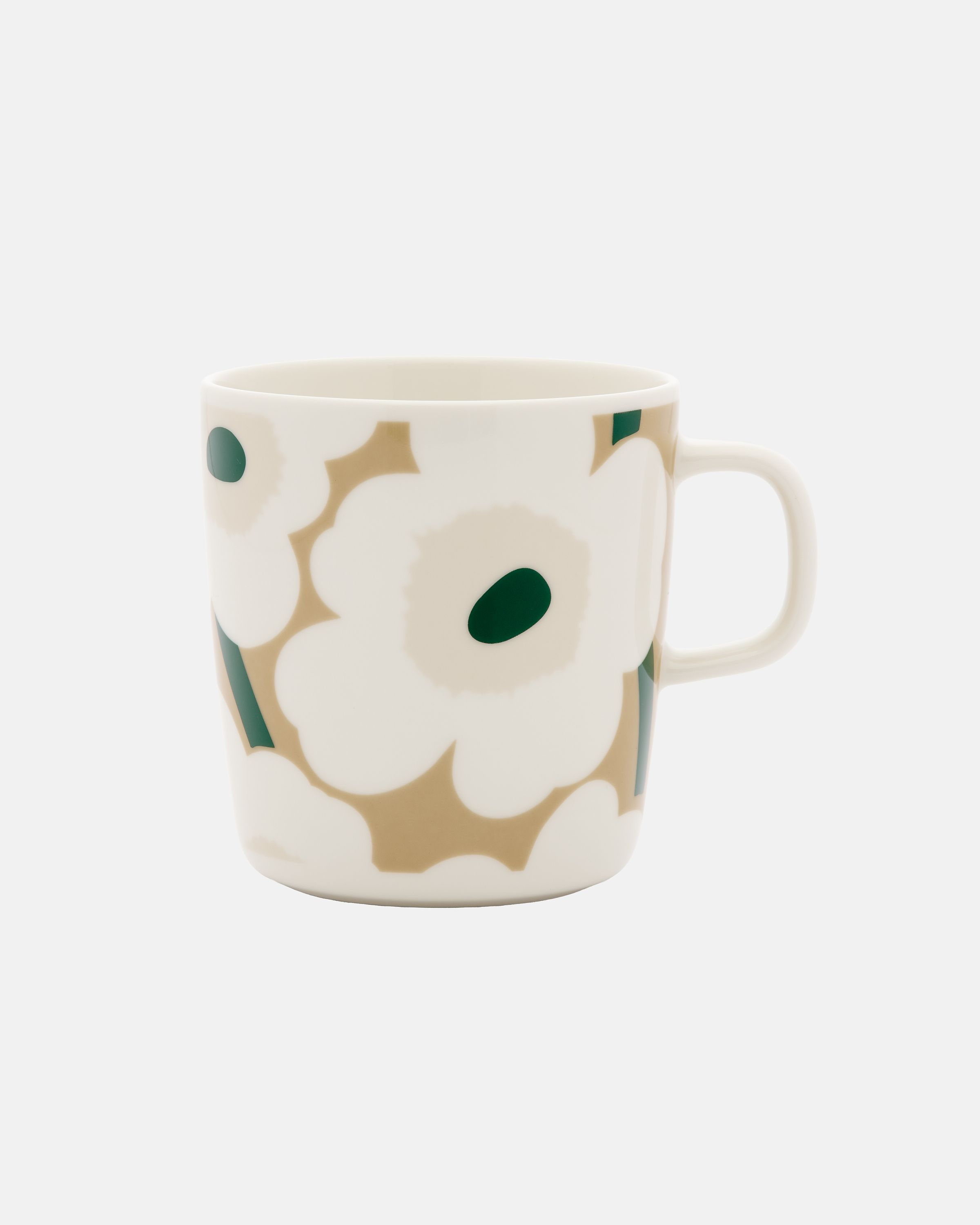 Oiva / Unikko Mug white, pink, lt.yellow, green | Marimekko