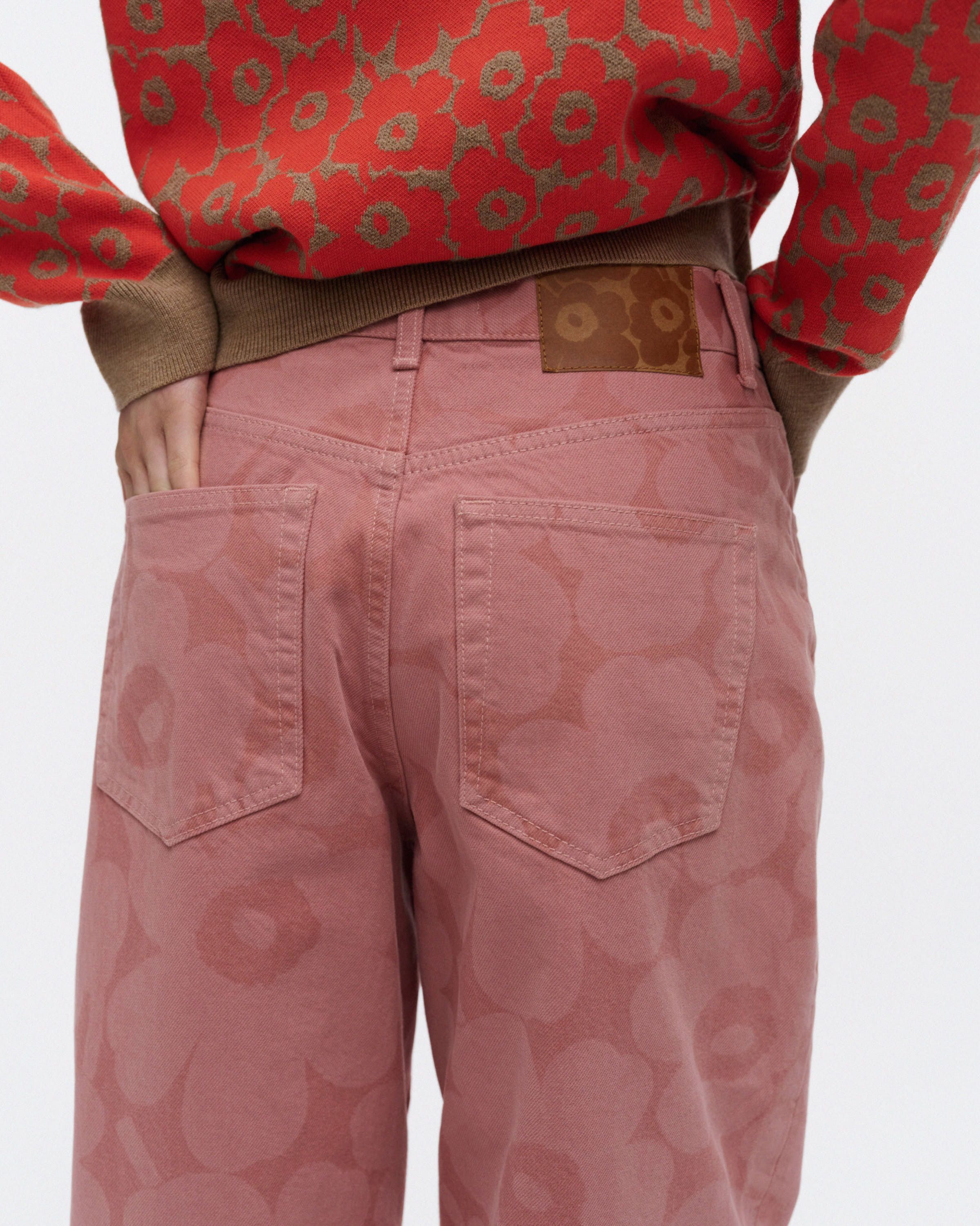 Maridenim Barrel Unikko Jeans pink, light pink | Marimekko