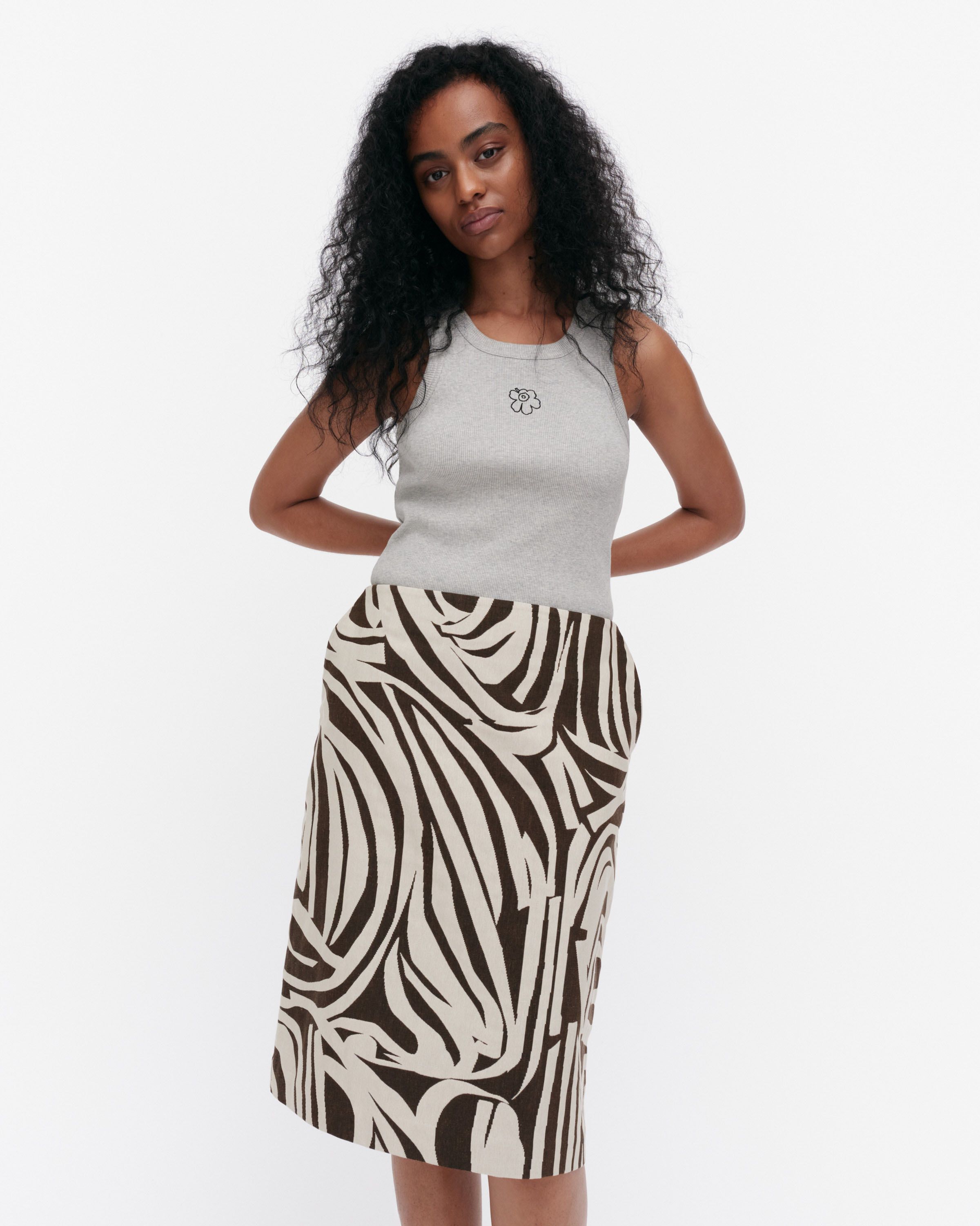 Valaa Jokuraita Skirt | Marimekko